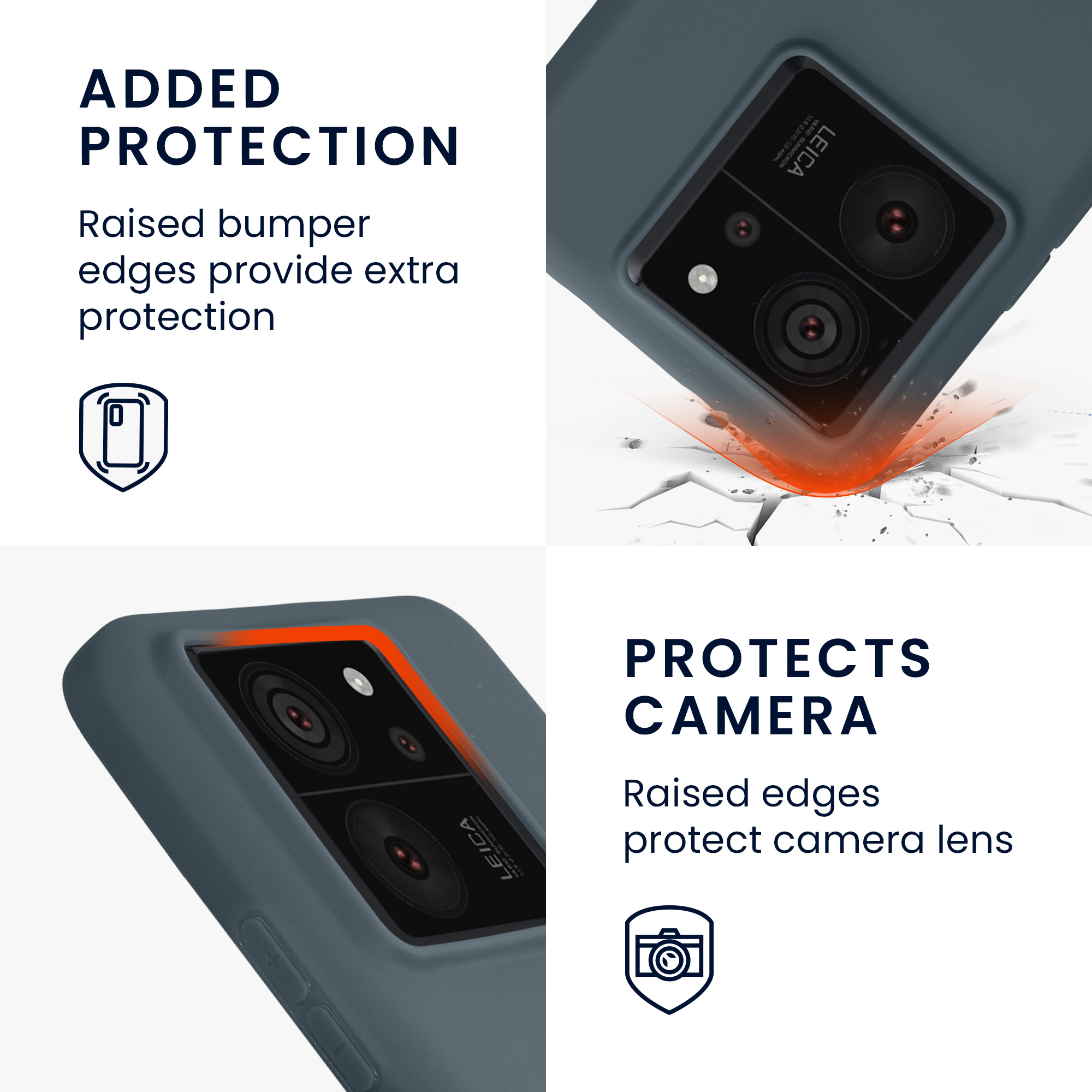 Pouzdro pro Xiaomi 13T / 13T Pro kwmobile TPU - tmavá antracitová