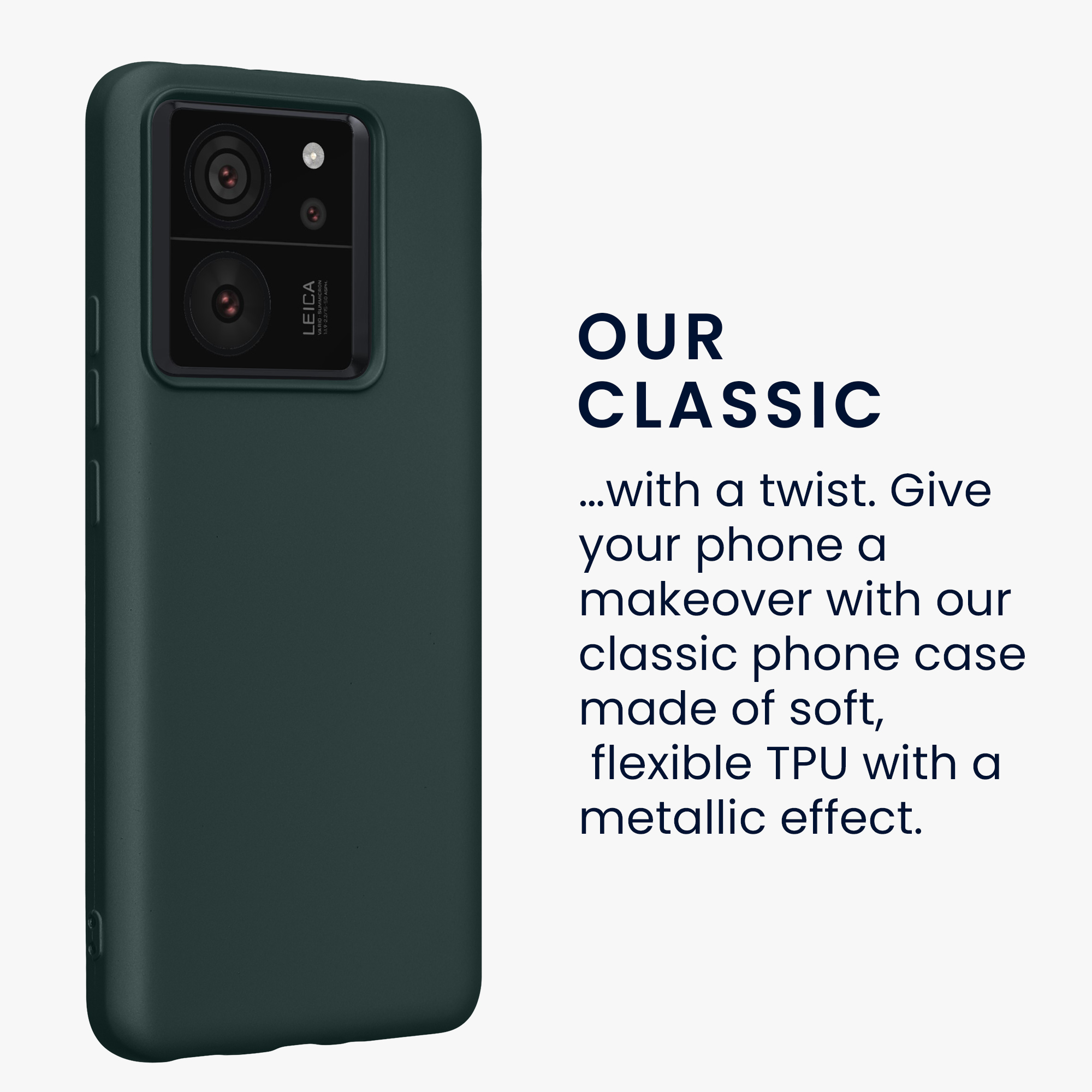 Kryt na mobil Xiaomi 13T / 13T Pro kwmobile metalická petrolejová