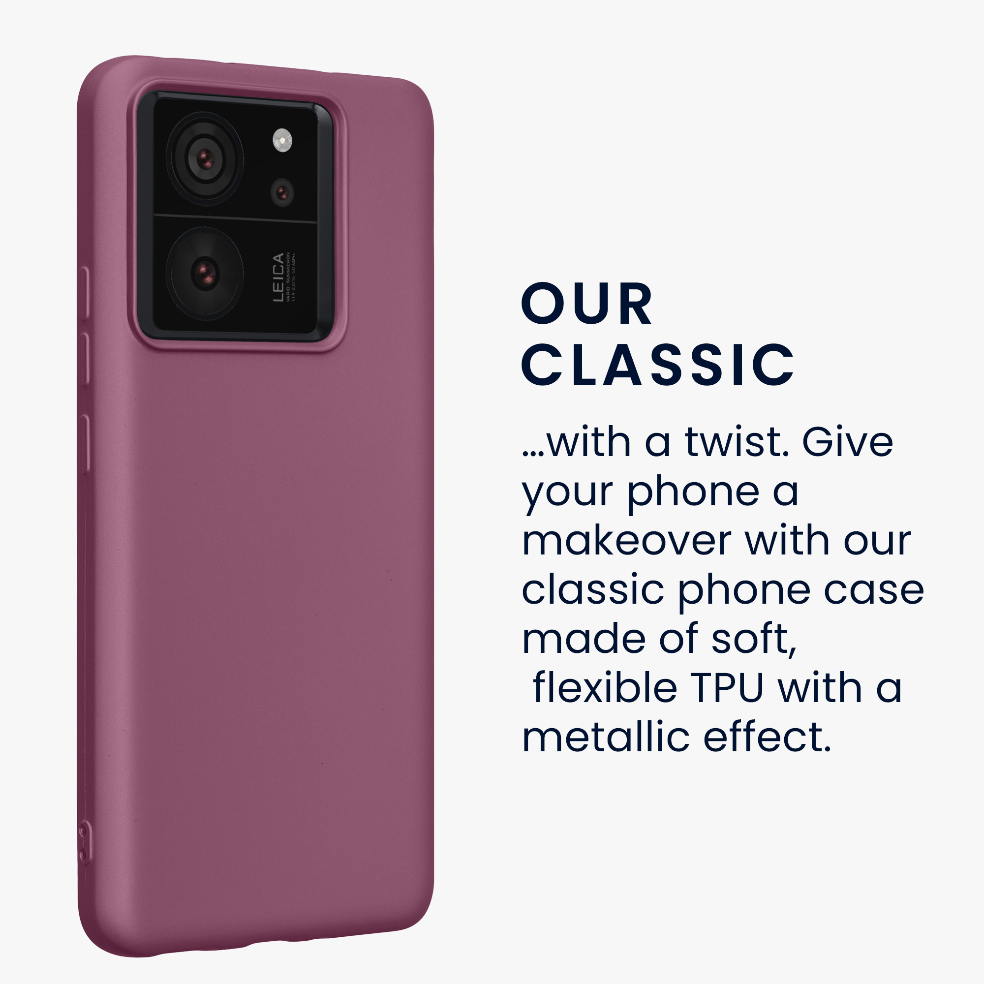 Kryt na mobil Xiaomi 13T / 13T Pro kwmobile metalická levandulová