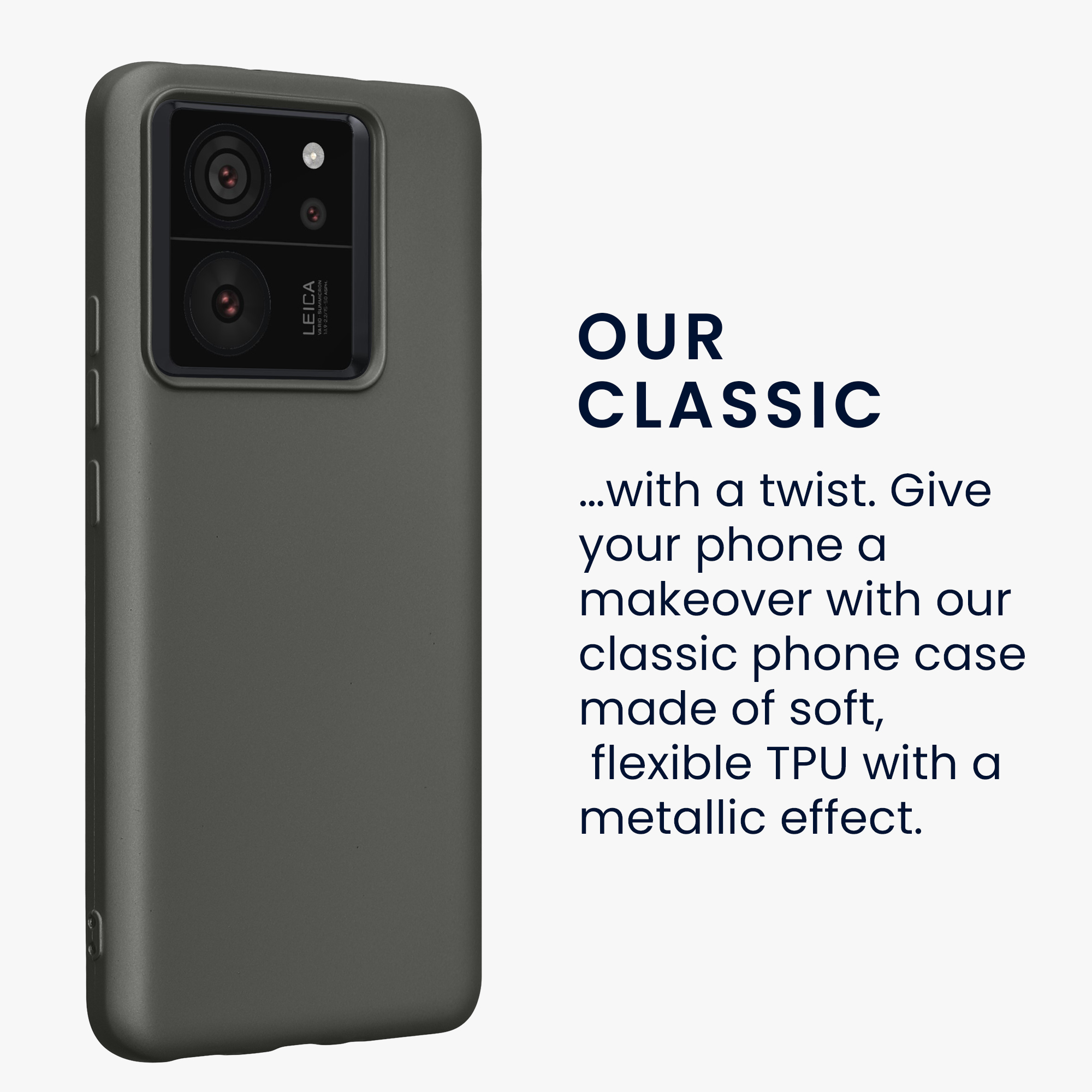 Kryt na mobil Xiaomi 13T / 13T Pro kwmobile metalická šedá