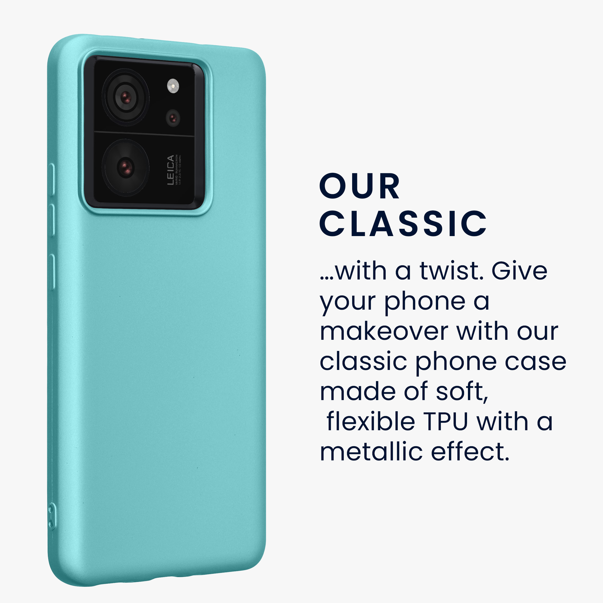 Kryt na mobil Xiaomi 13T / 13T Pro kwmobile metalická mátově zelená