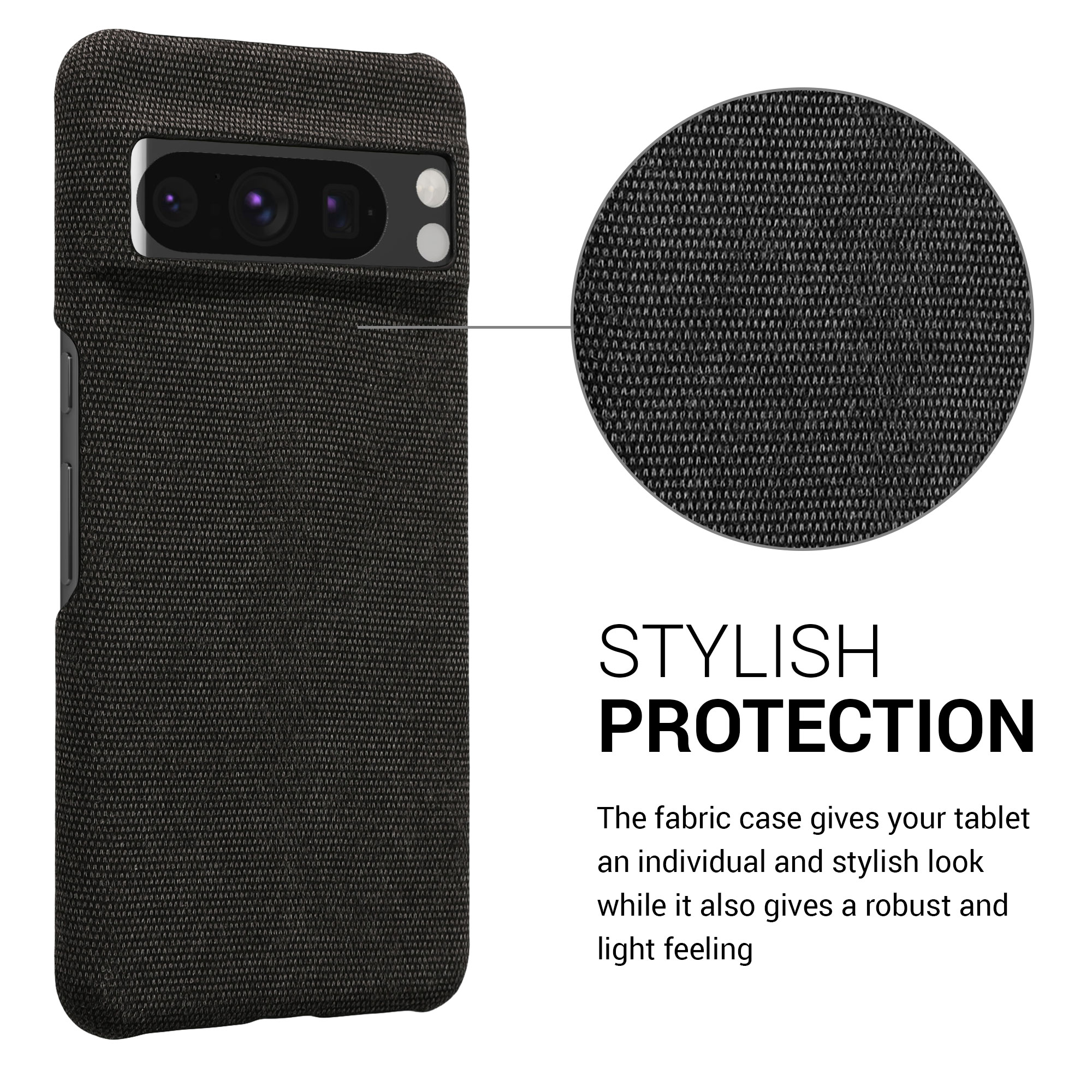 Fabric Pouzdro pro Google Pixel 8 Pro kwmobile - tmavě šedá
