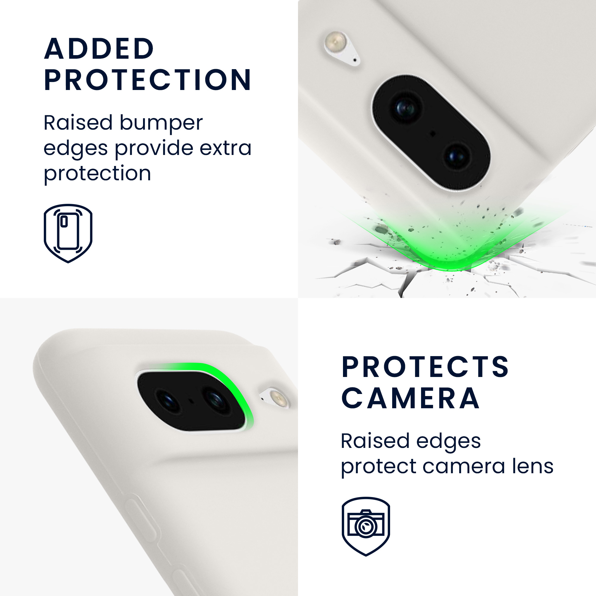 Pouzdro pro Google Pixel 8 kwmobile silikonové - matná bílá