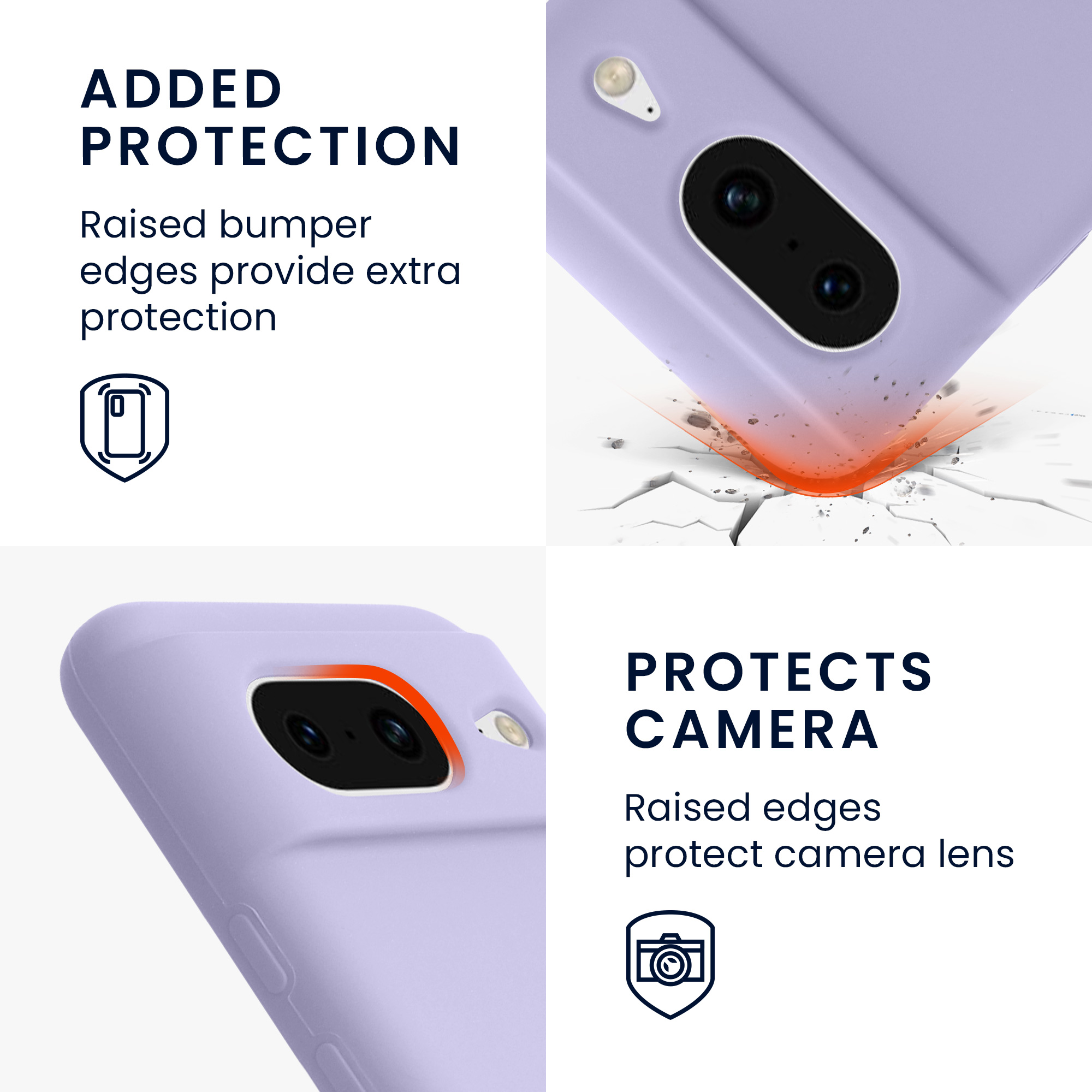 Silikonový kryt kwmobile pro Google Pixel 8 - Lavender