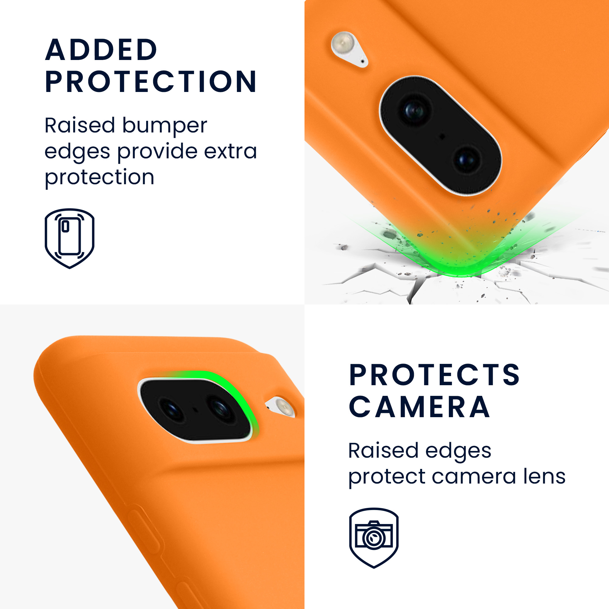 TPU kryt kwmobile Google Pixel 8 - ovocně oranžový