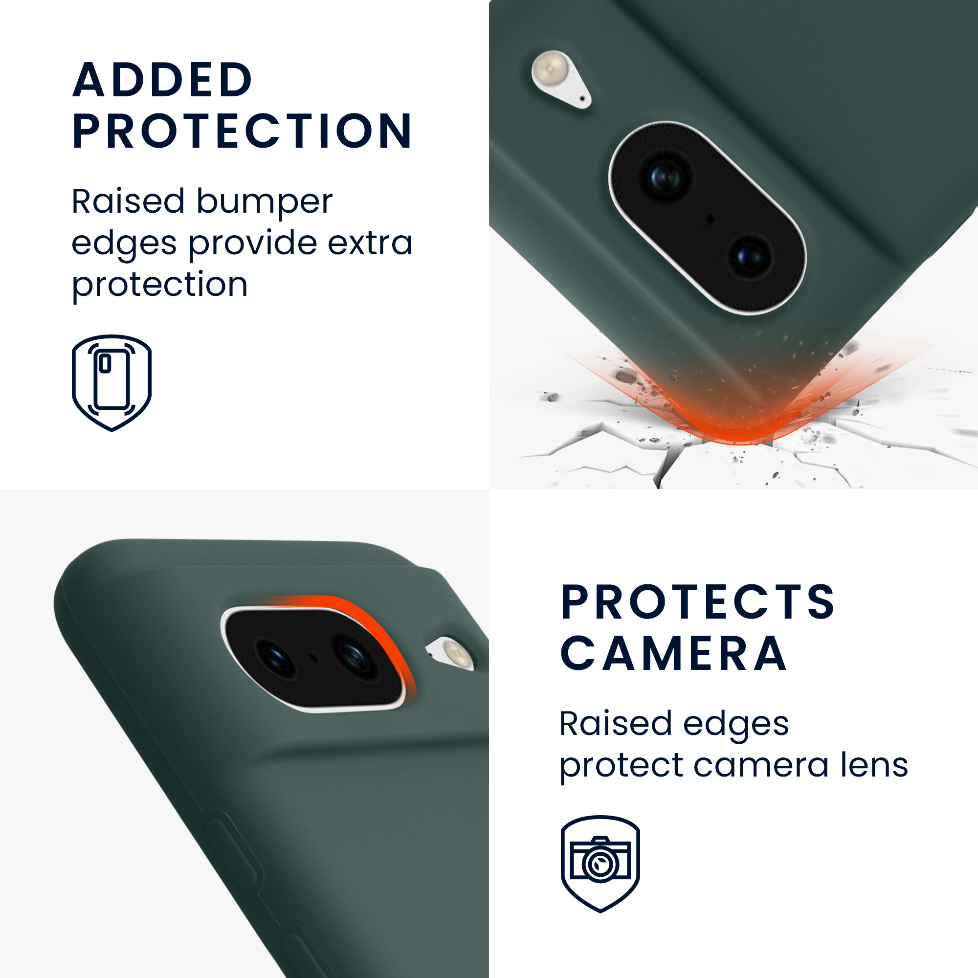 TPU kryt kwmobile Google Pixel 8 - Blue Green