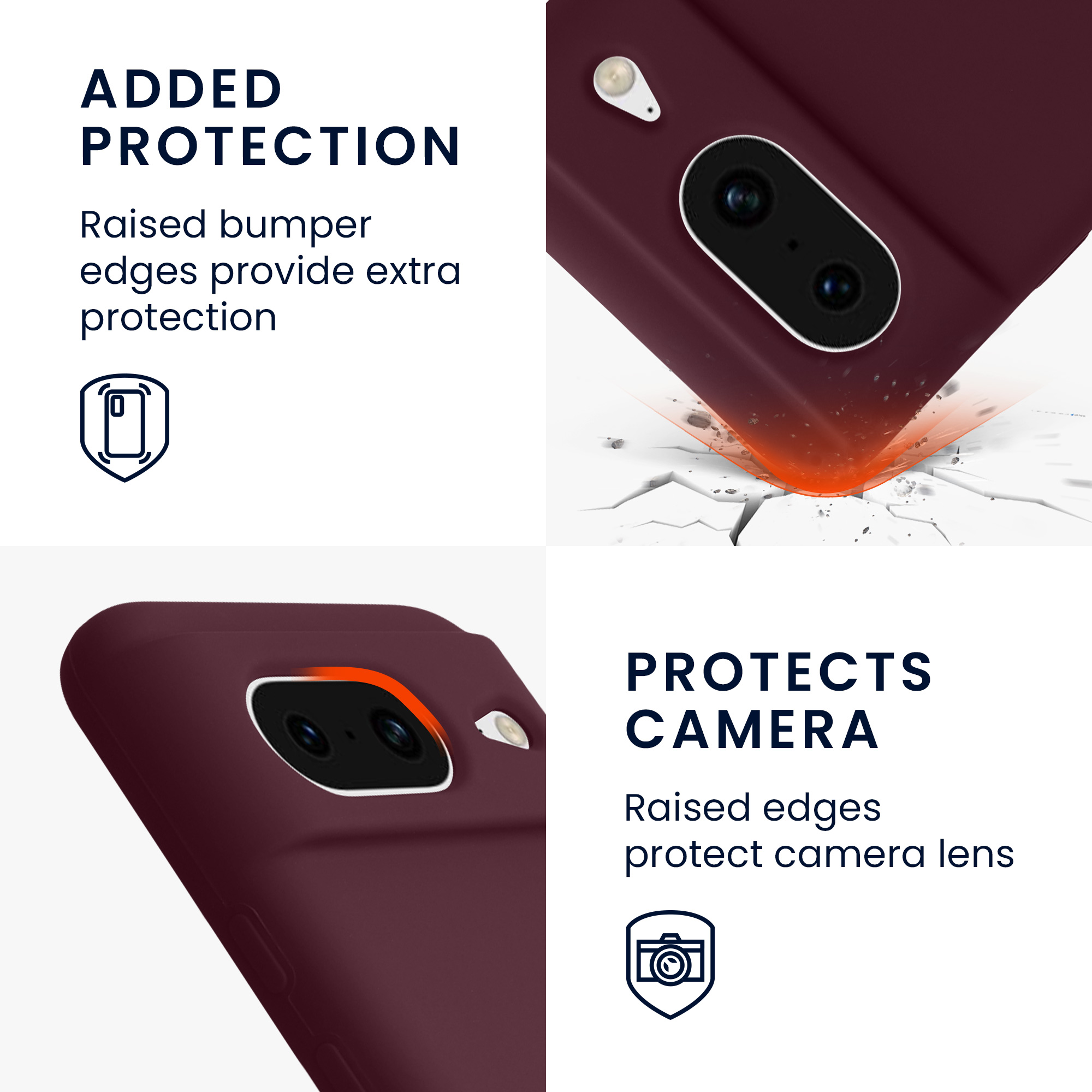 TPU kryt kwmobile Google Pixel 8 - vínově fialový
