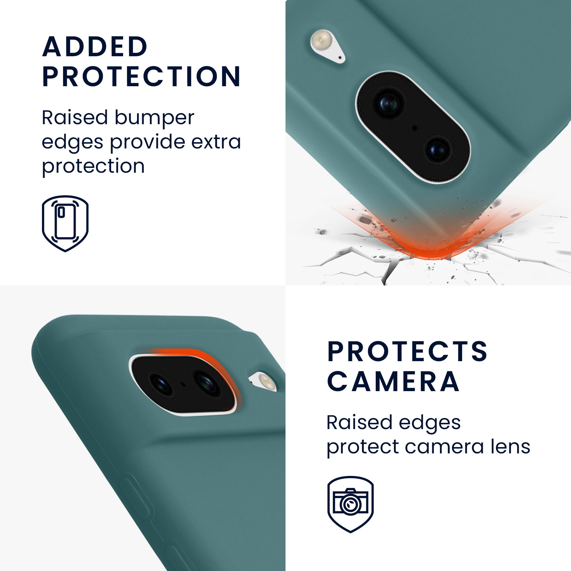 Silikonový kryt kwmobile pro Google Pixel 8 - tmavě modré Arctic Night