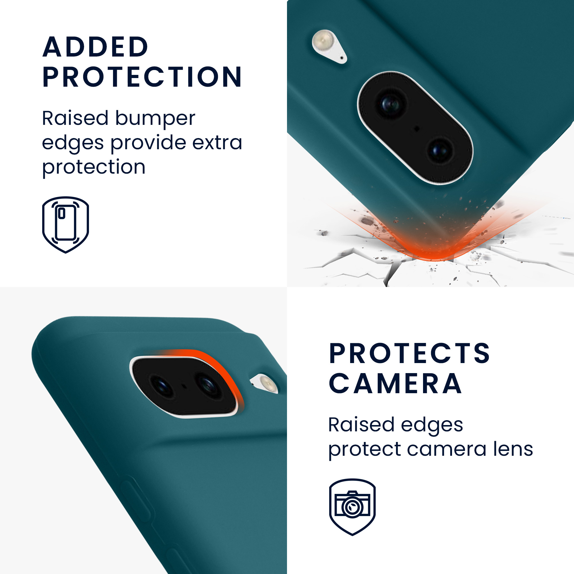 Silikonový kryt kwmobile pro Google Pixel 8 - petrolejově matné