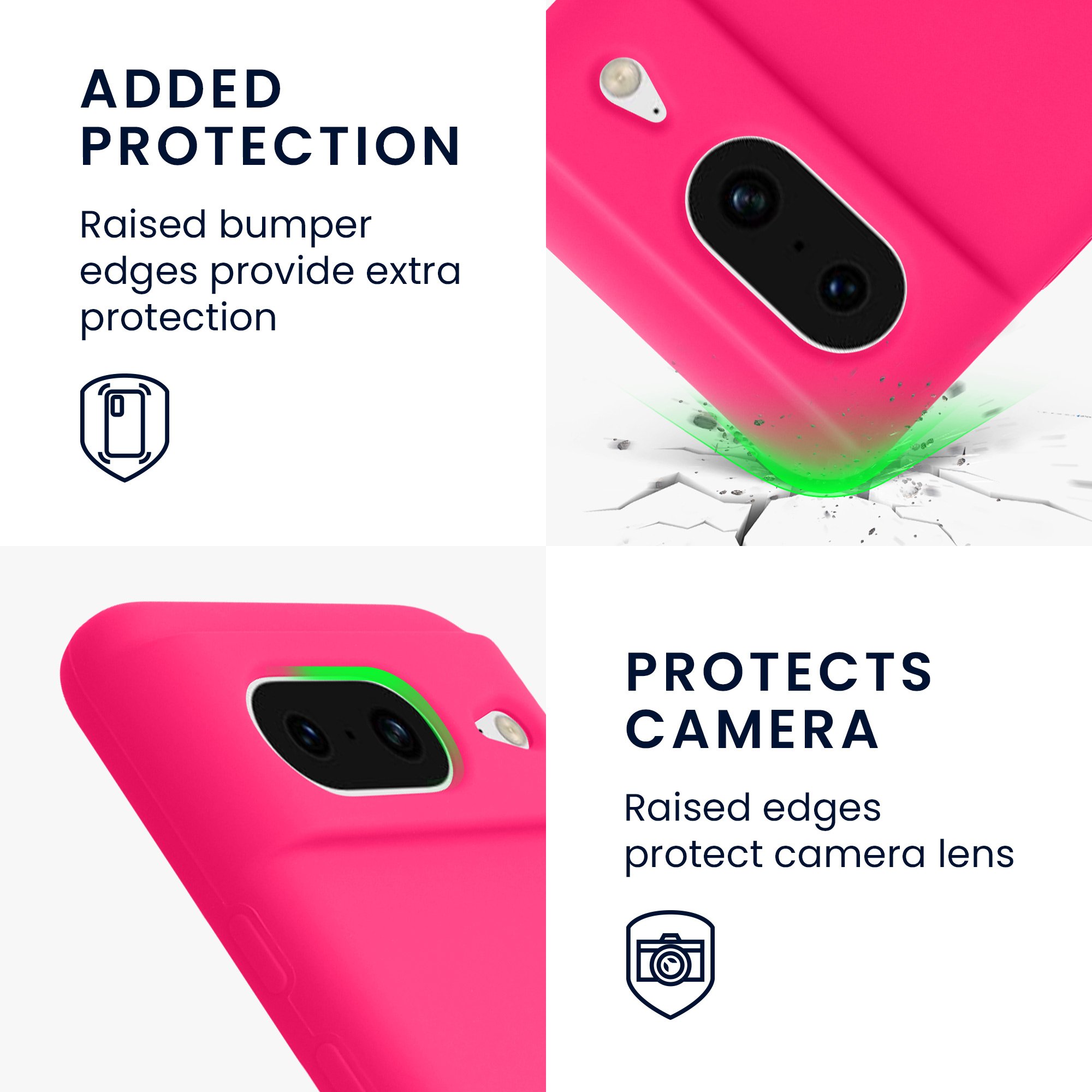 TPU kryt kwmobile Google Pixel 8 - neonově růžový