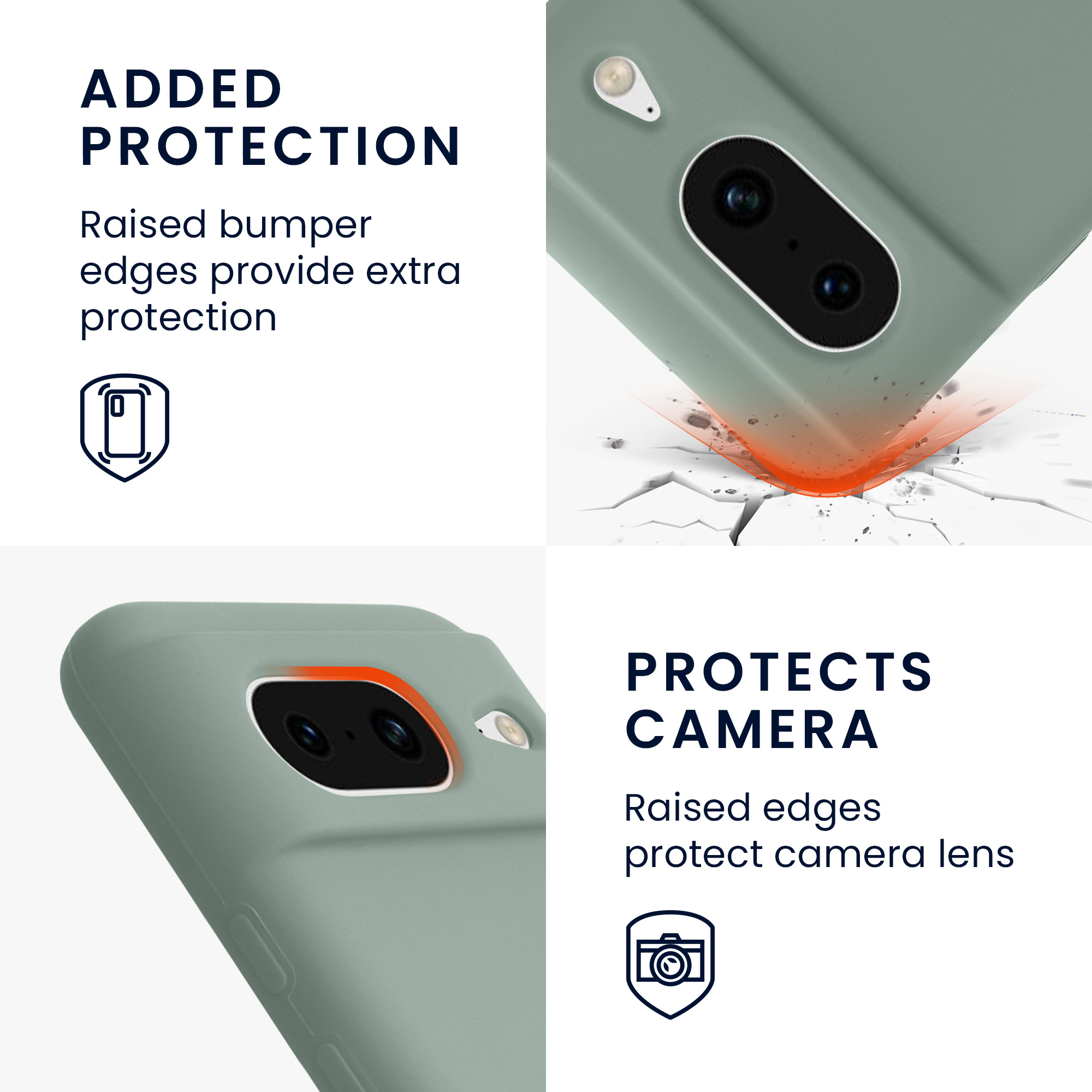 TPU kryt kwmobile Google Pixel 8 - tlumeně zelený Rainwashed Green