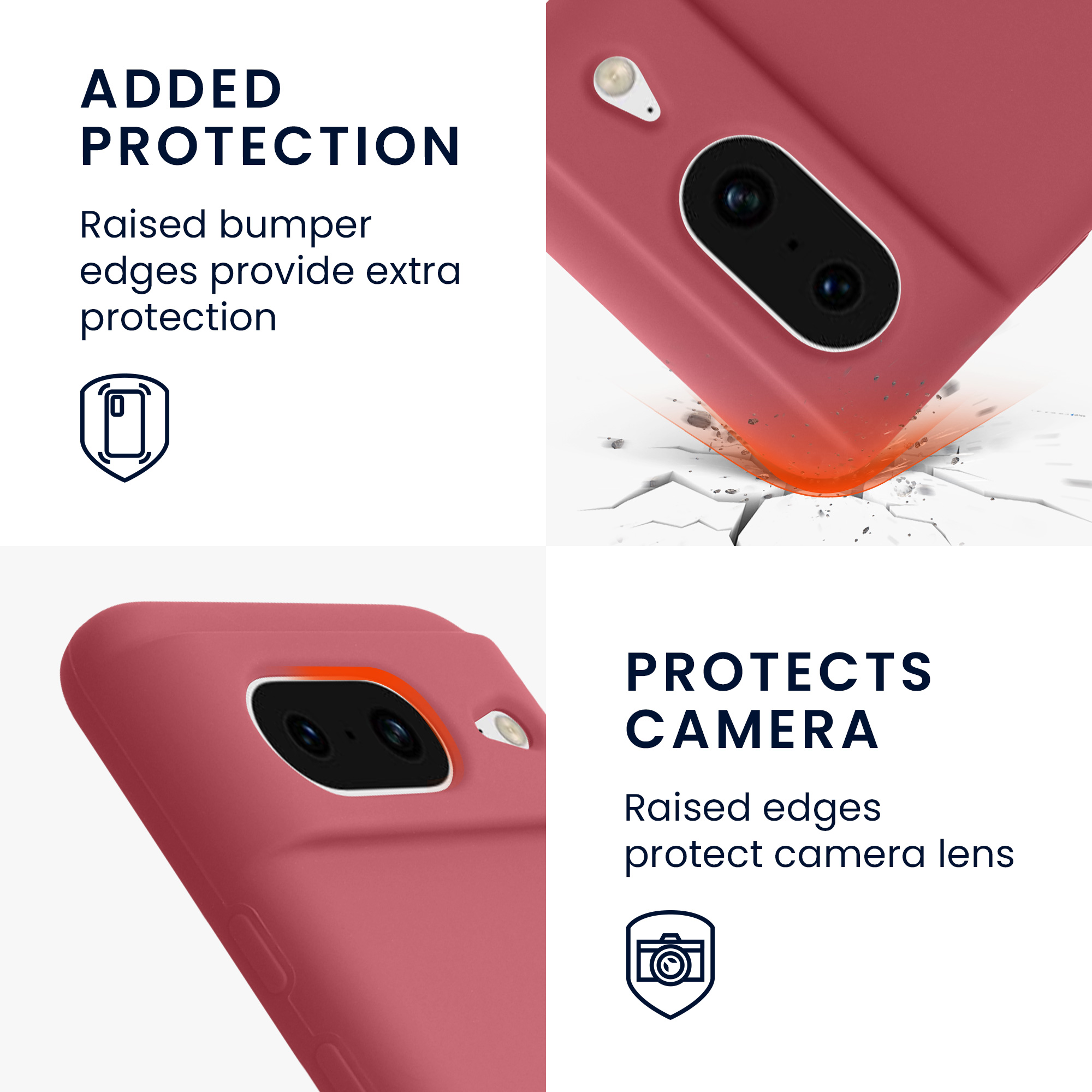 Silikonový kryt kwmobile pro Google Pixel 8 - tmavě růžové