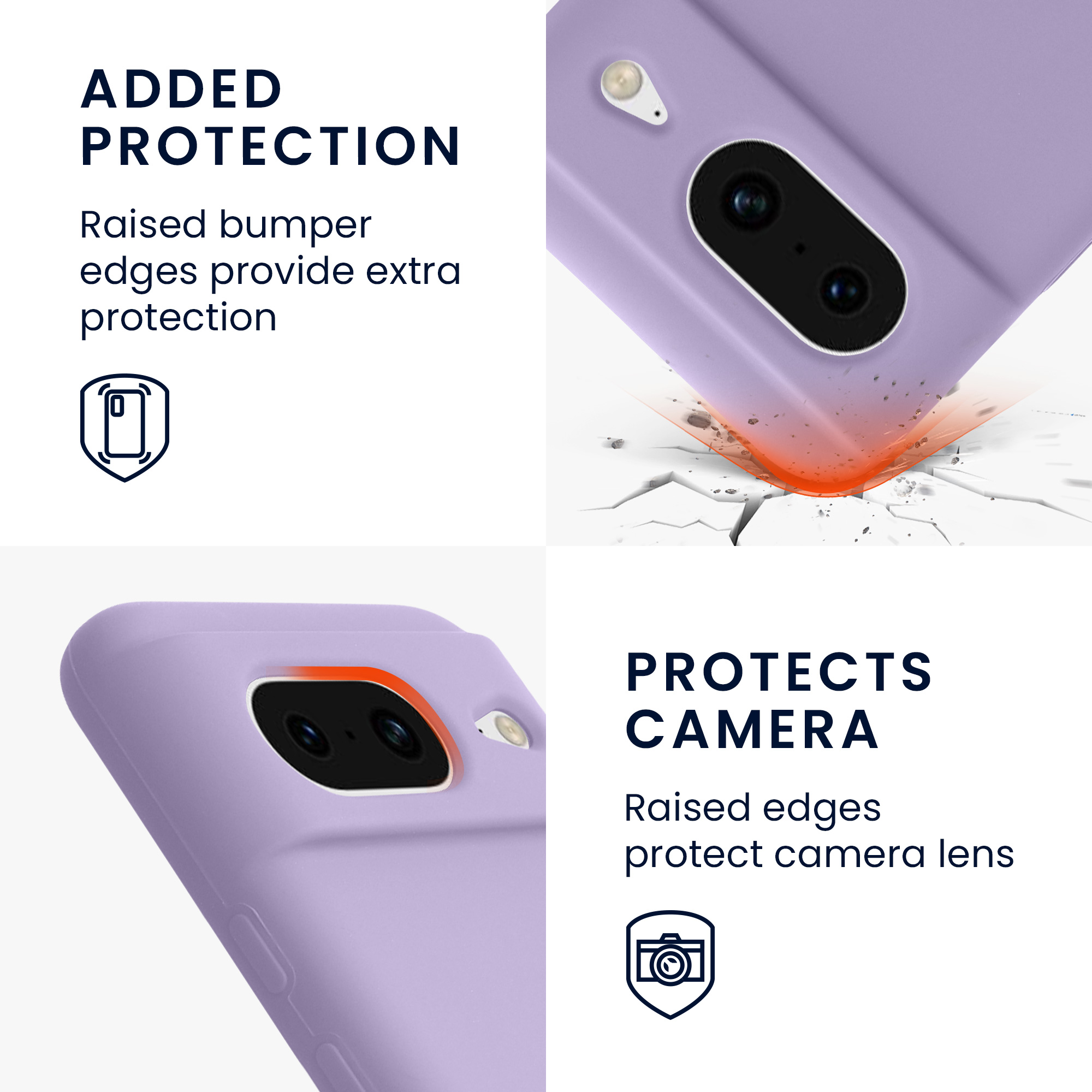 TPU kryt kwmobile Google Pixel 8 - Violet Purple