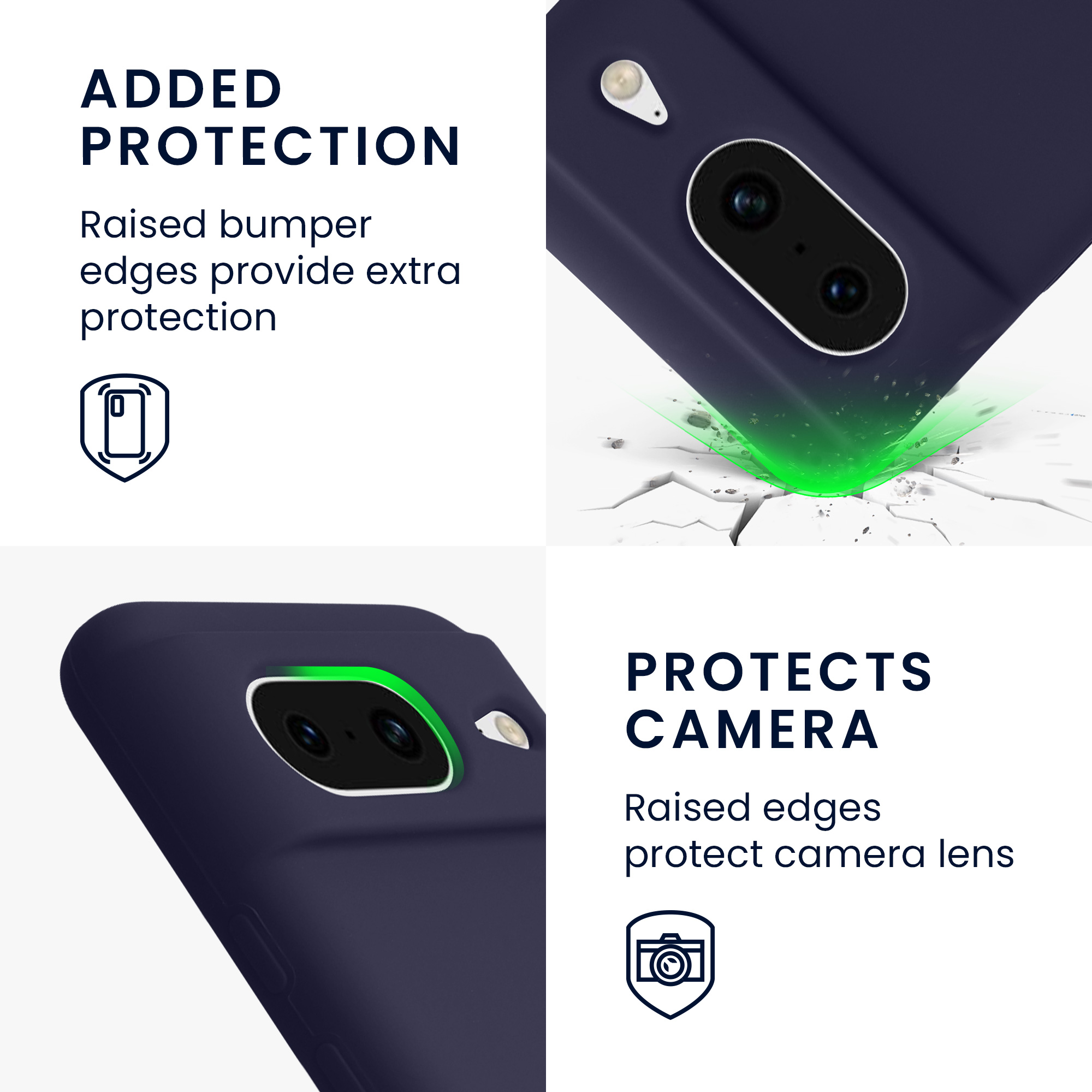 TPU kryt kwmobile Google Pixel 8 - tmavě modrý Deep Ocean