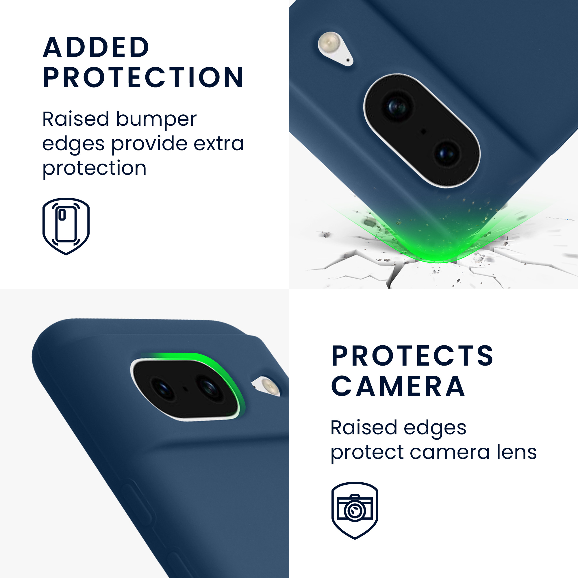 TPU kryt kwmobile Google Pixel 8 - tmavě modrý