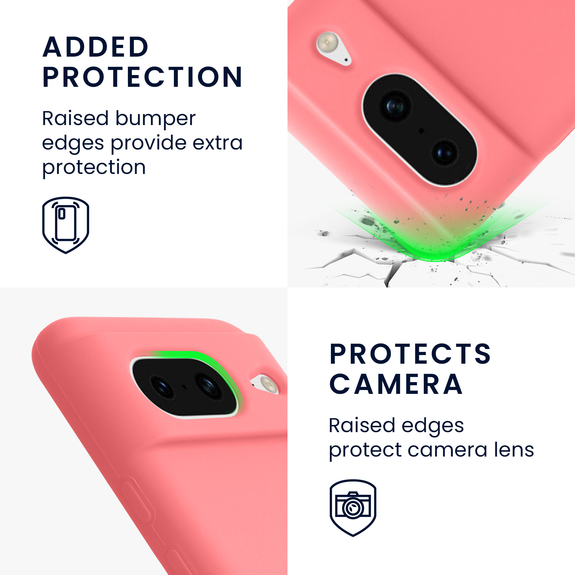 TPU kryt kwmobile Google Pixel 8 - pastelově korálový