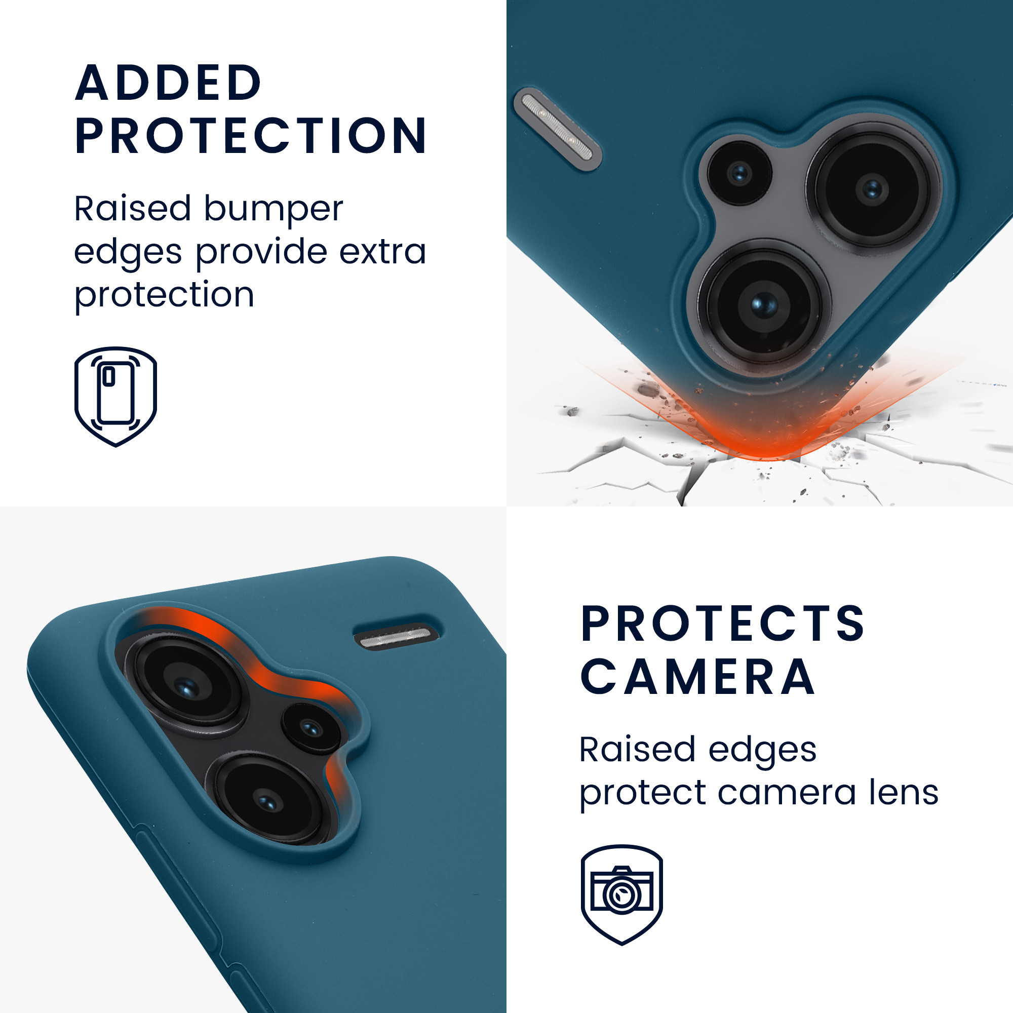 Kryt Xiaomi Redmi Note 13 Pro+ 5G silikonový TPU modrozelená matná kwmobile