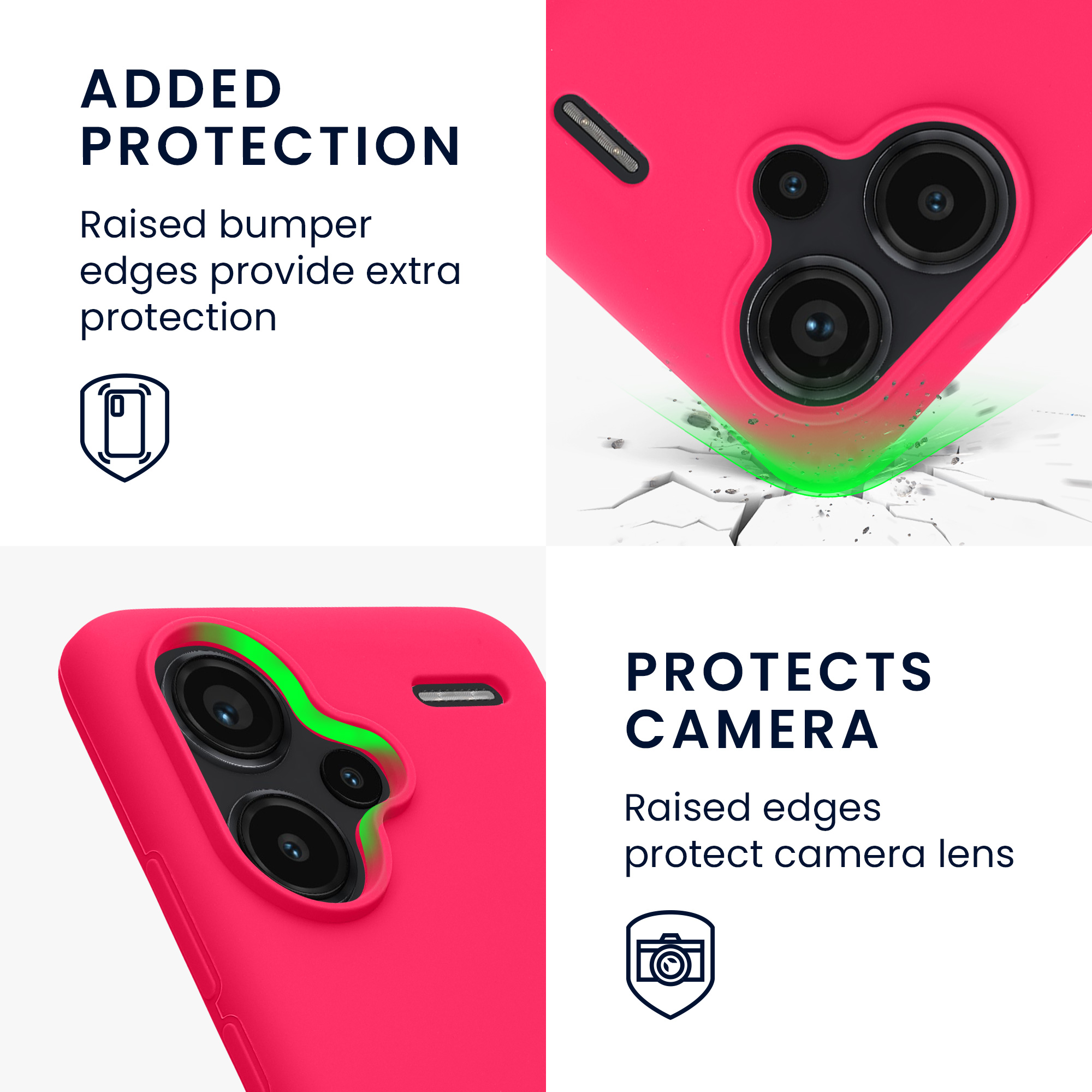 Kryt Xiaomi Redmi Note 13 Pro+ 5G silikonový TPU růžová kwmobile
