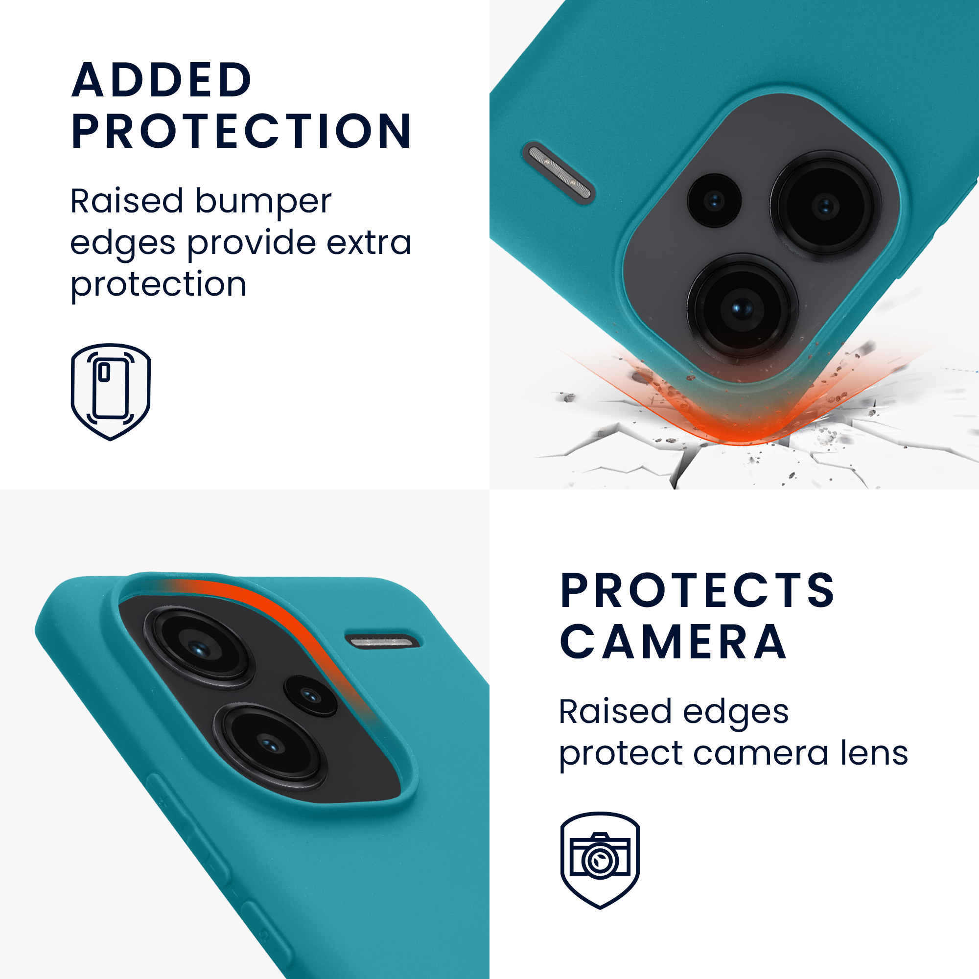 Kryt Xiaomi Redmi Note 13 Pro+ 5G silikonový TPU modrozelená matná kwmobile