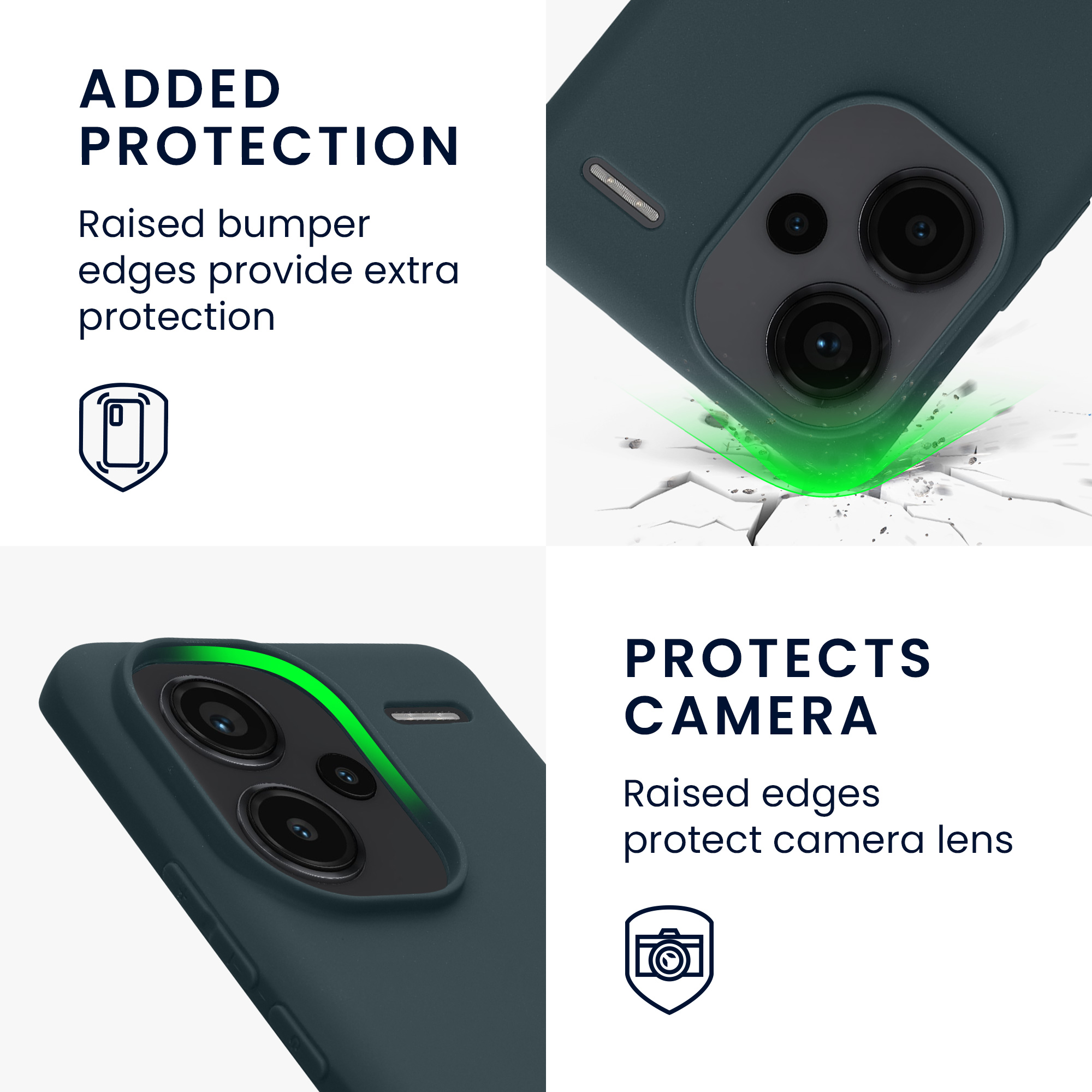 Kryt Xiaomi Redmi Note 13 Pro+ 5G silikonový TPU tmavá břidlice kwmobile
