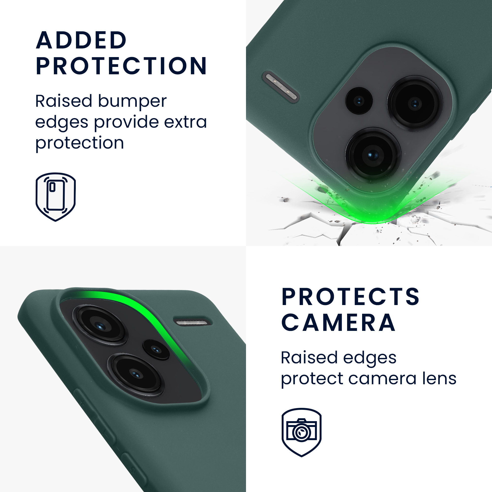 Kryt Xiaomi Redmi Note 13 Pro+ 5G silikonový TPU modrozelená kwmobile