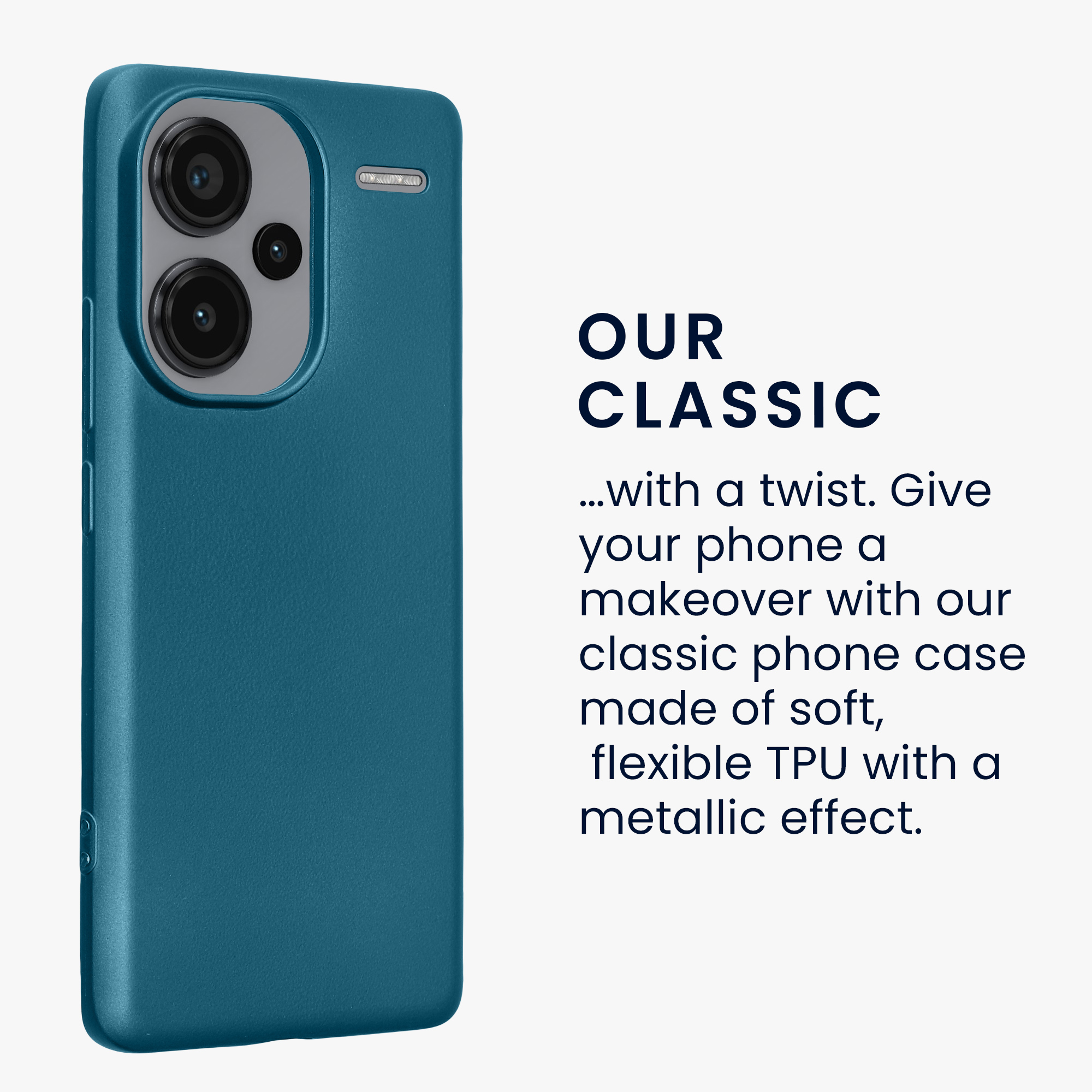 Kryt Xiaomi Redmi Note 13 Pro+ 5G metalický TPU metalická karibská modrá kwmobile