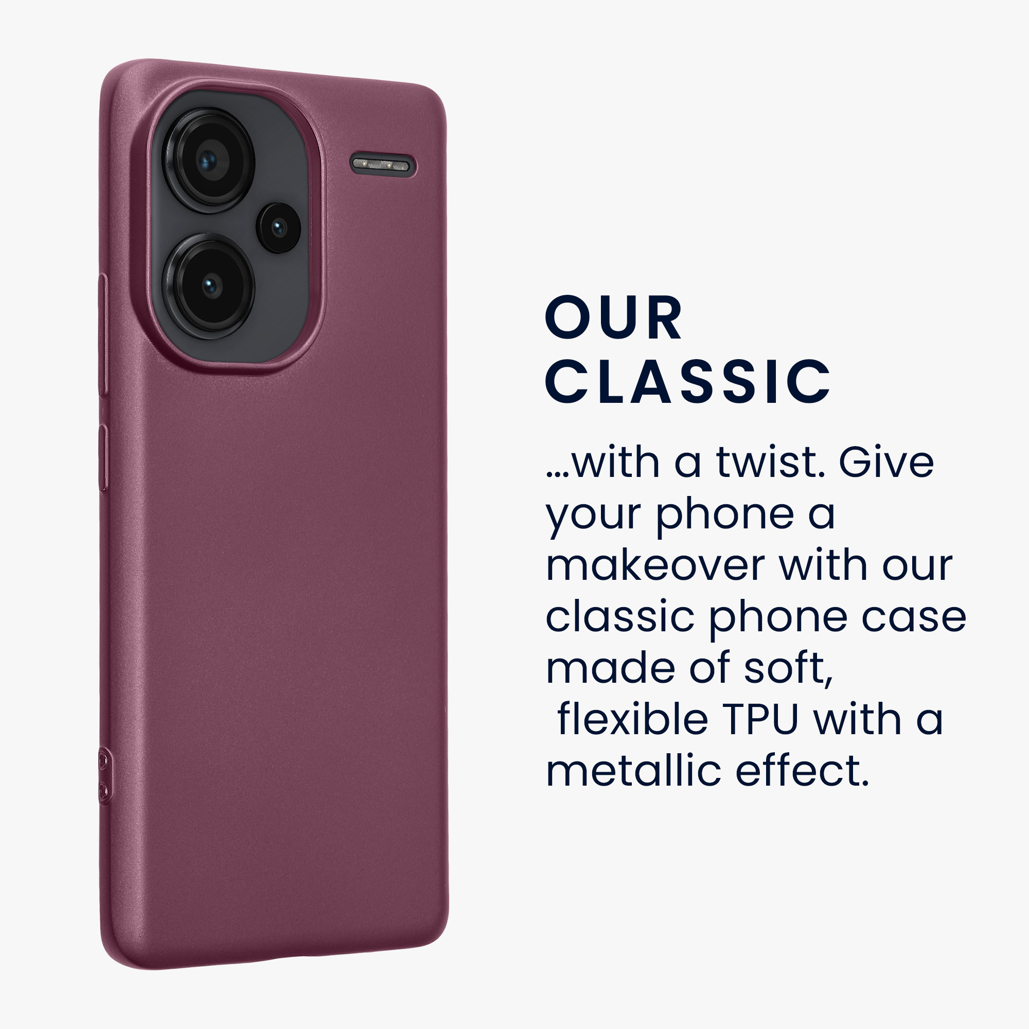 Kryt Xiaomi Redmi Note 13 Pro+ 5G metalický TPU levandulová kwmobile