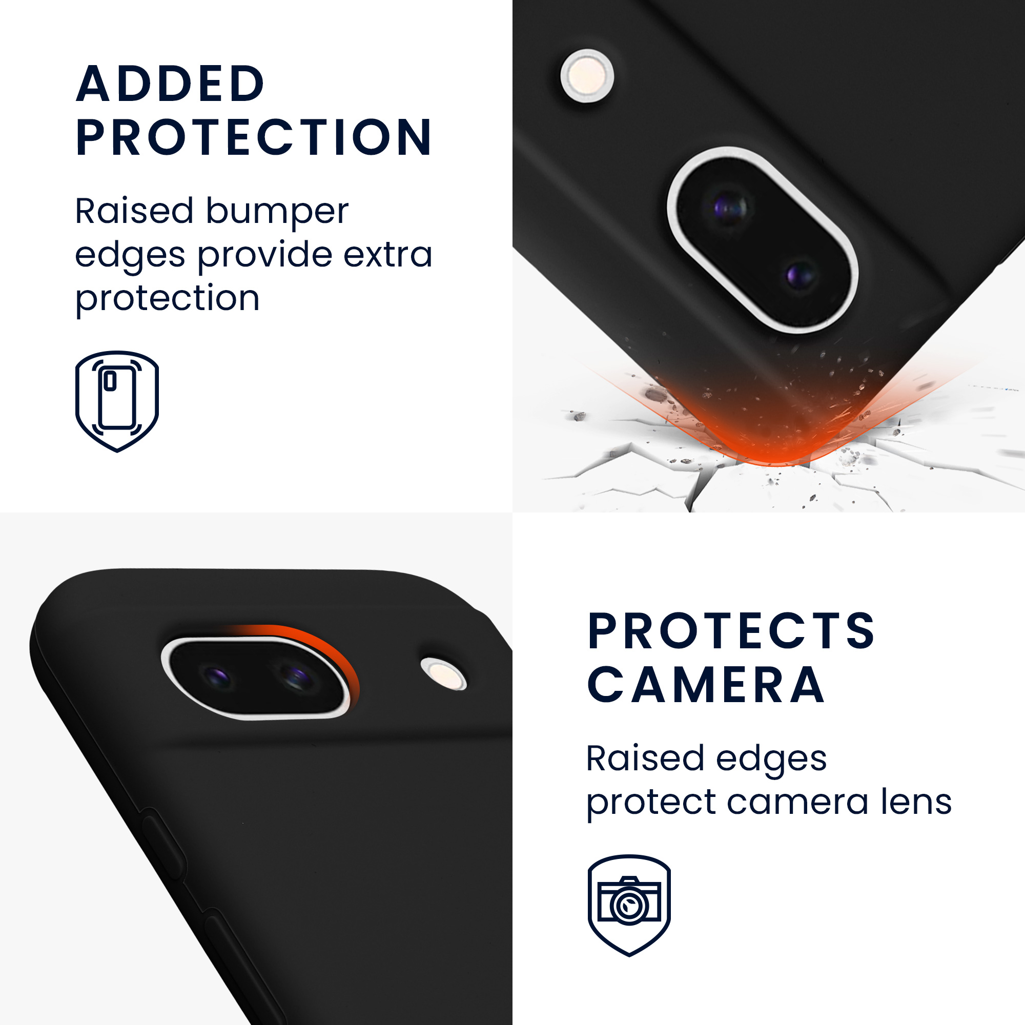 Silikonový kryt kwmobile pro Google Pixel 8a - černé