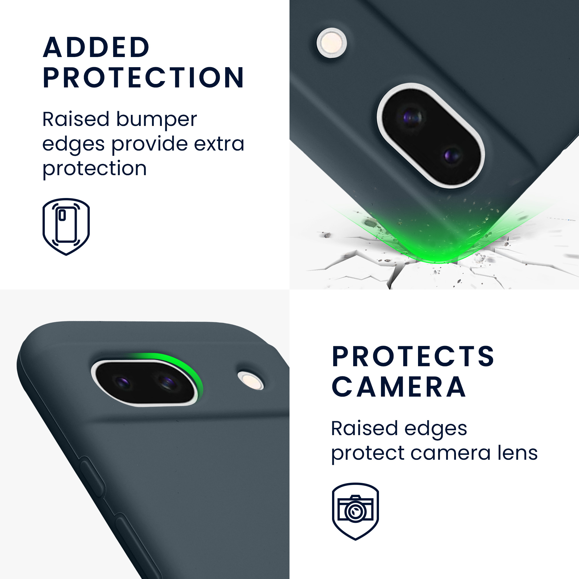 Kryt na mobil kwmobile pro Google Pixel 8a - tmavě břidlicová