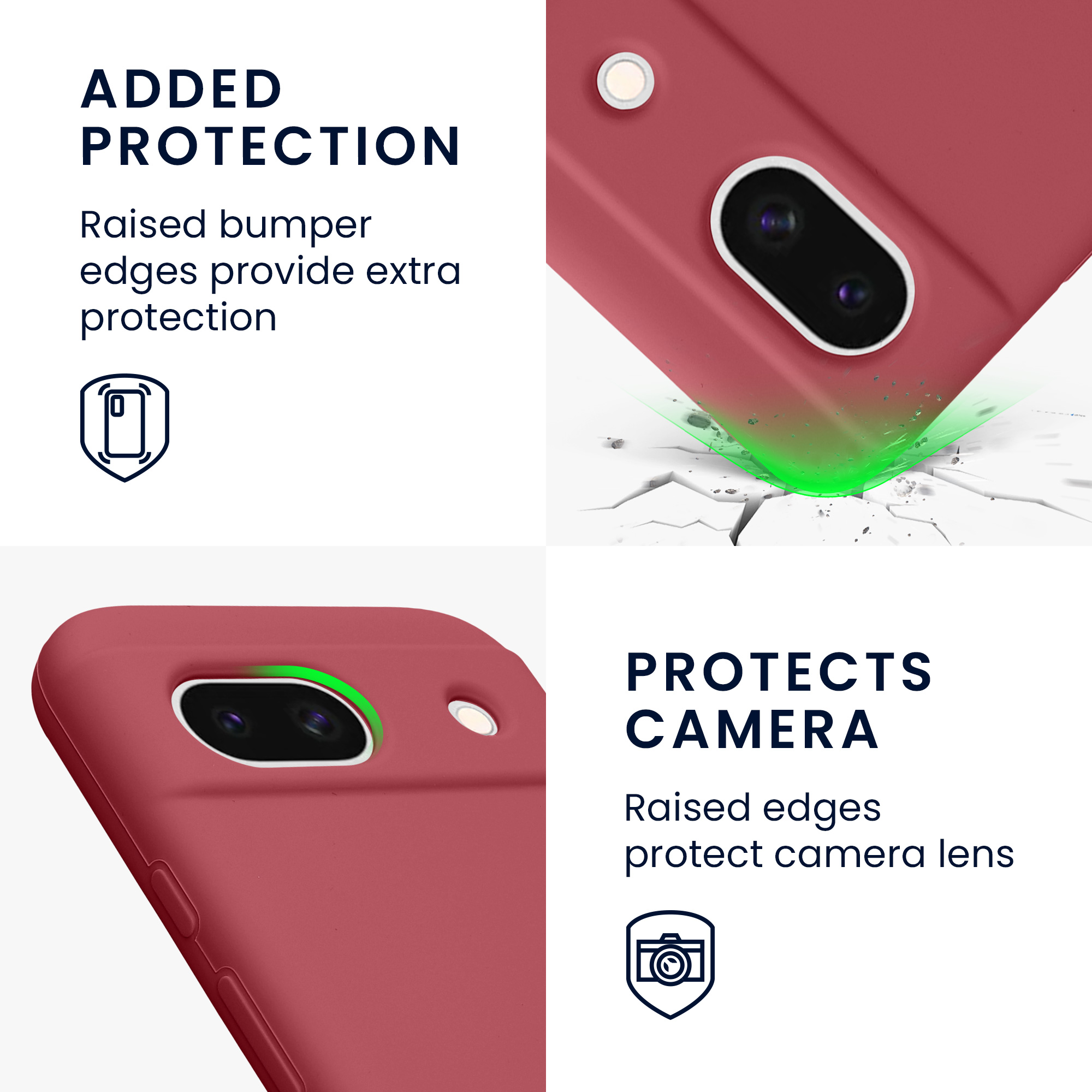 Silikonový kryt kwmobile pro Google Pixel 8a - tmavě růžové
