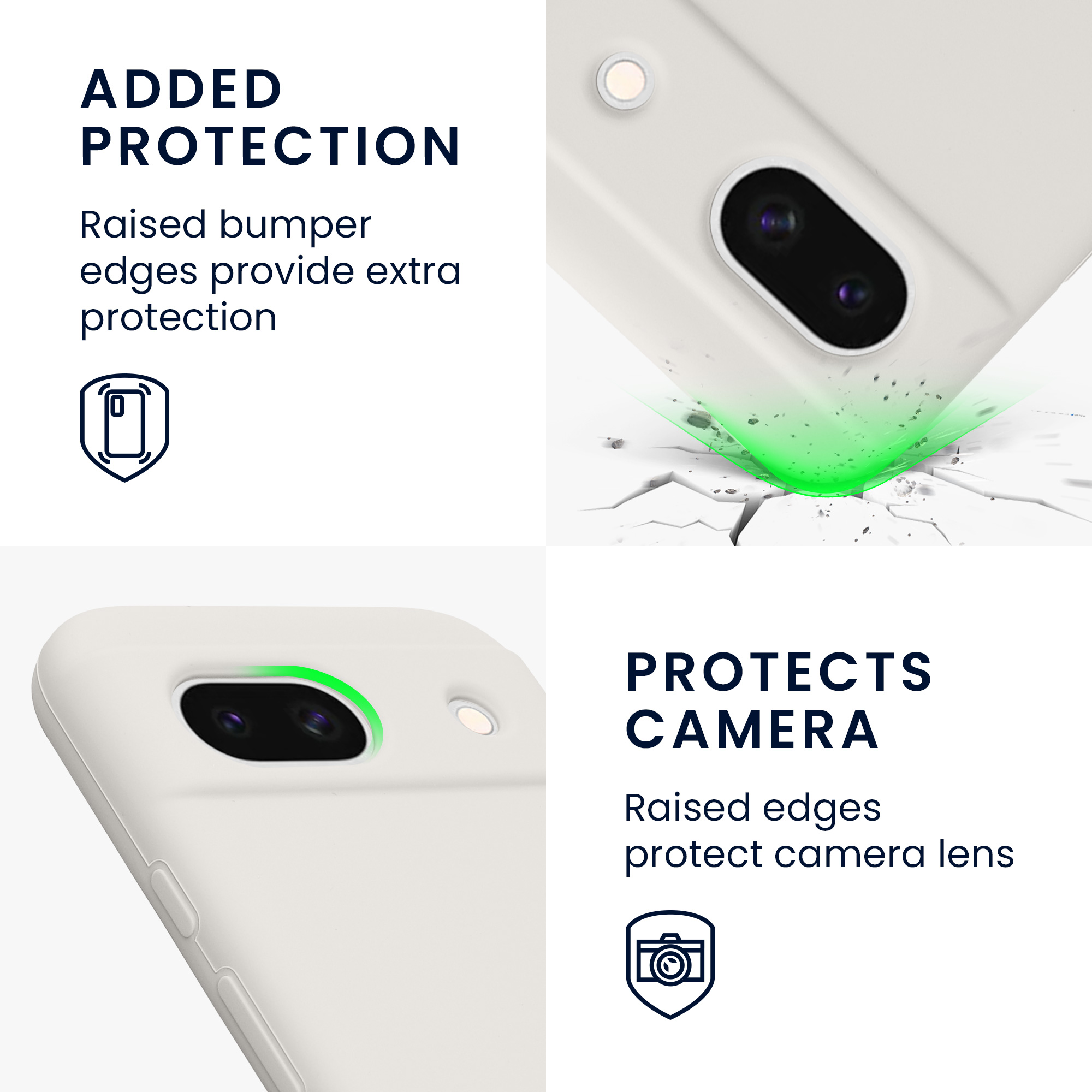 Silikonový kryt kwmobile pro Google Pixel 8a - bílé matné