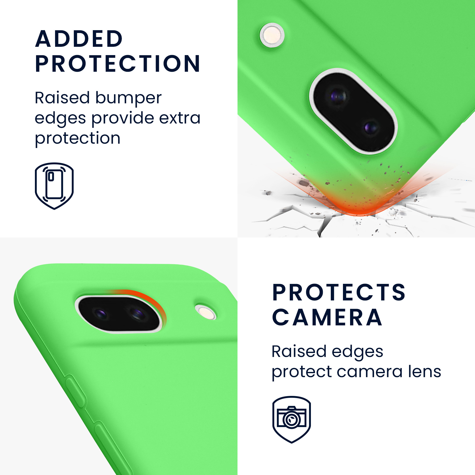 Silikonový kryt kwmobile pro Google Pixel 8a - limetkově zelené