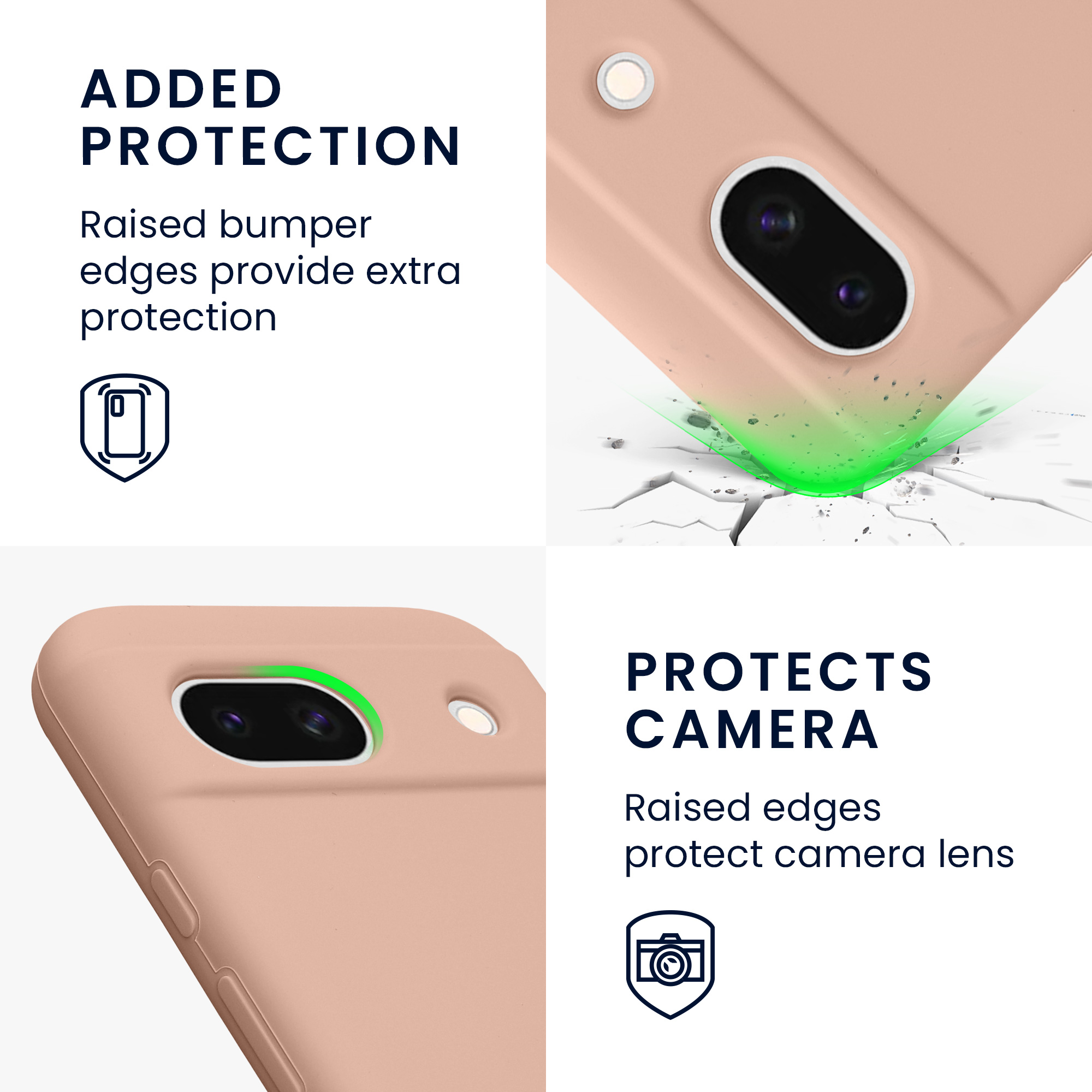 Silikonový kryt kwmobile pro Google Pixel 8a - staro růžové matné