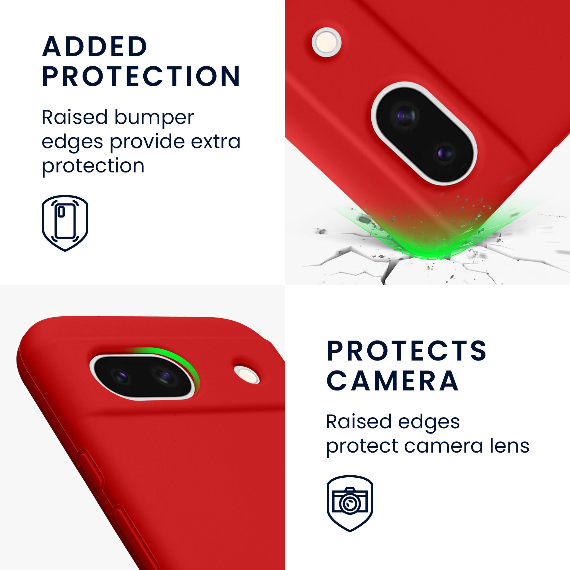 Pouzdro pro Google Pixel 8a kwmobile silikonové - klasická červená