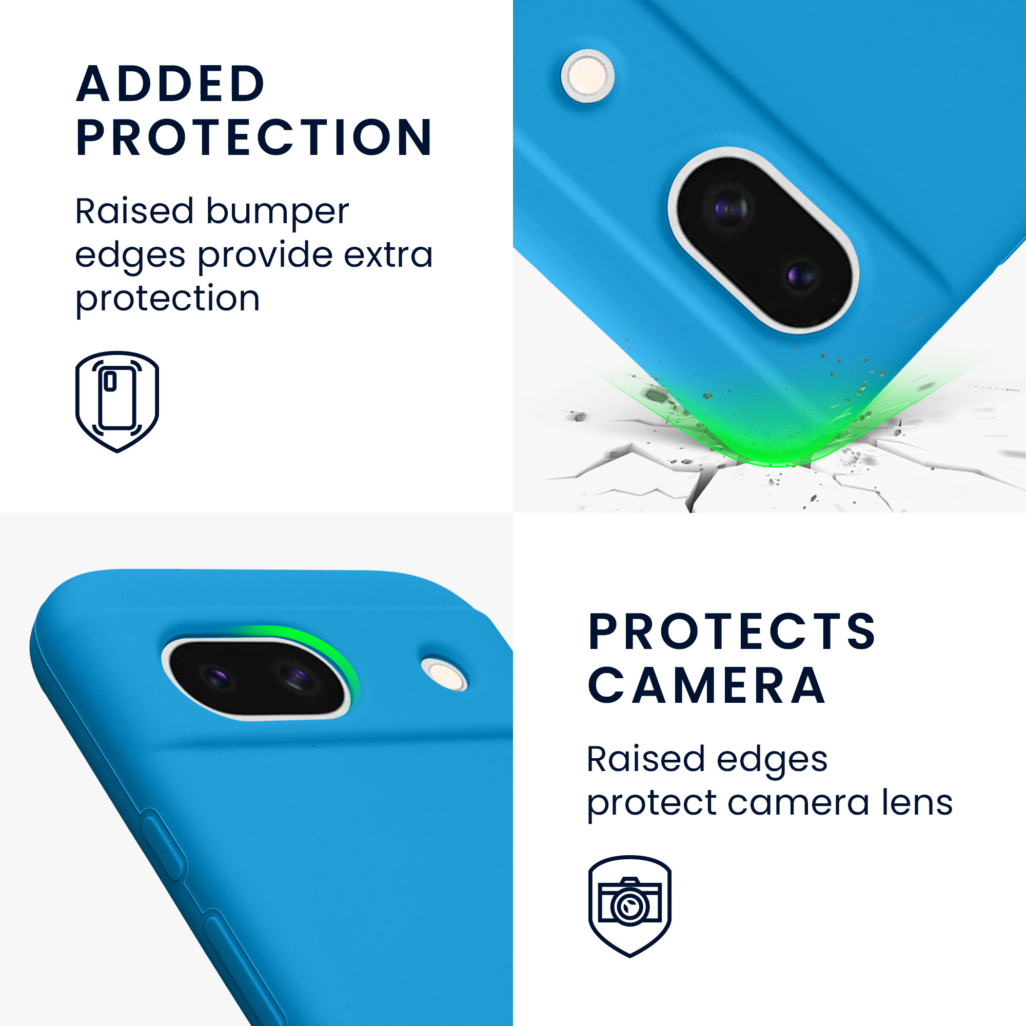 Silikonový kryt kwmobile pro Google Pixel 8a - Radiant Blue