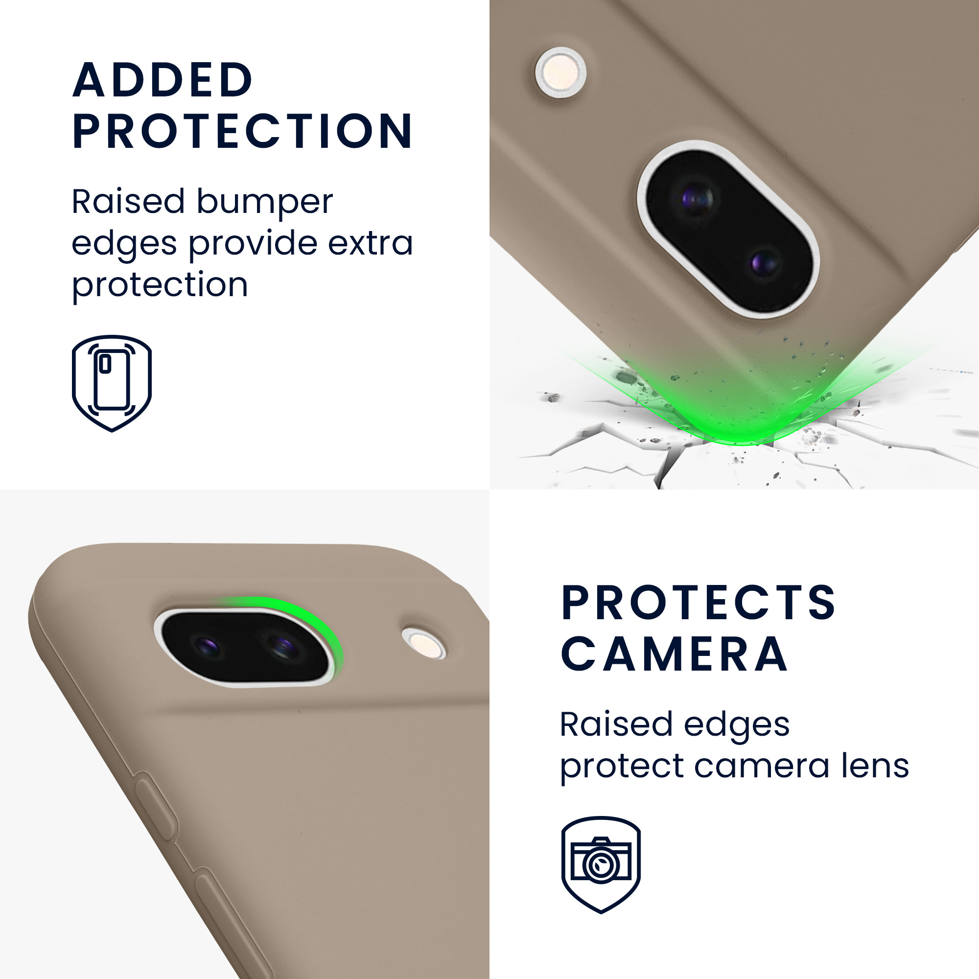 Silikonový kryt kwmobile pro Google Pixel 8a - Taupe