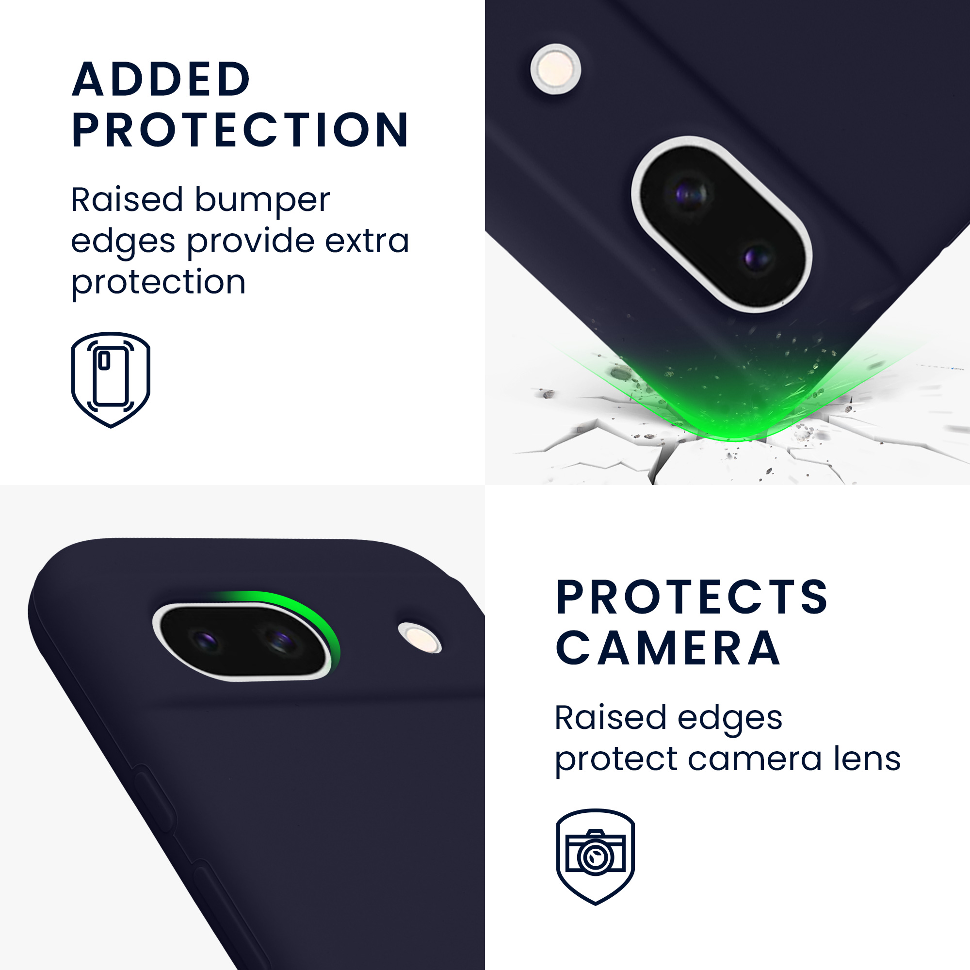 Kryt na mobil kwmobile pro Google Pixel 8a - tmavě modrá Deep Ocean
