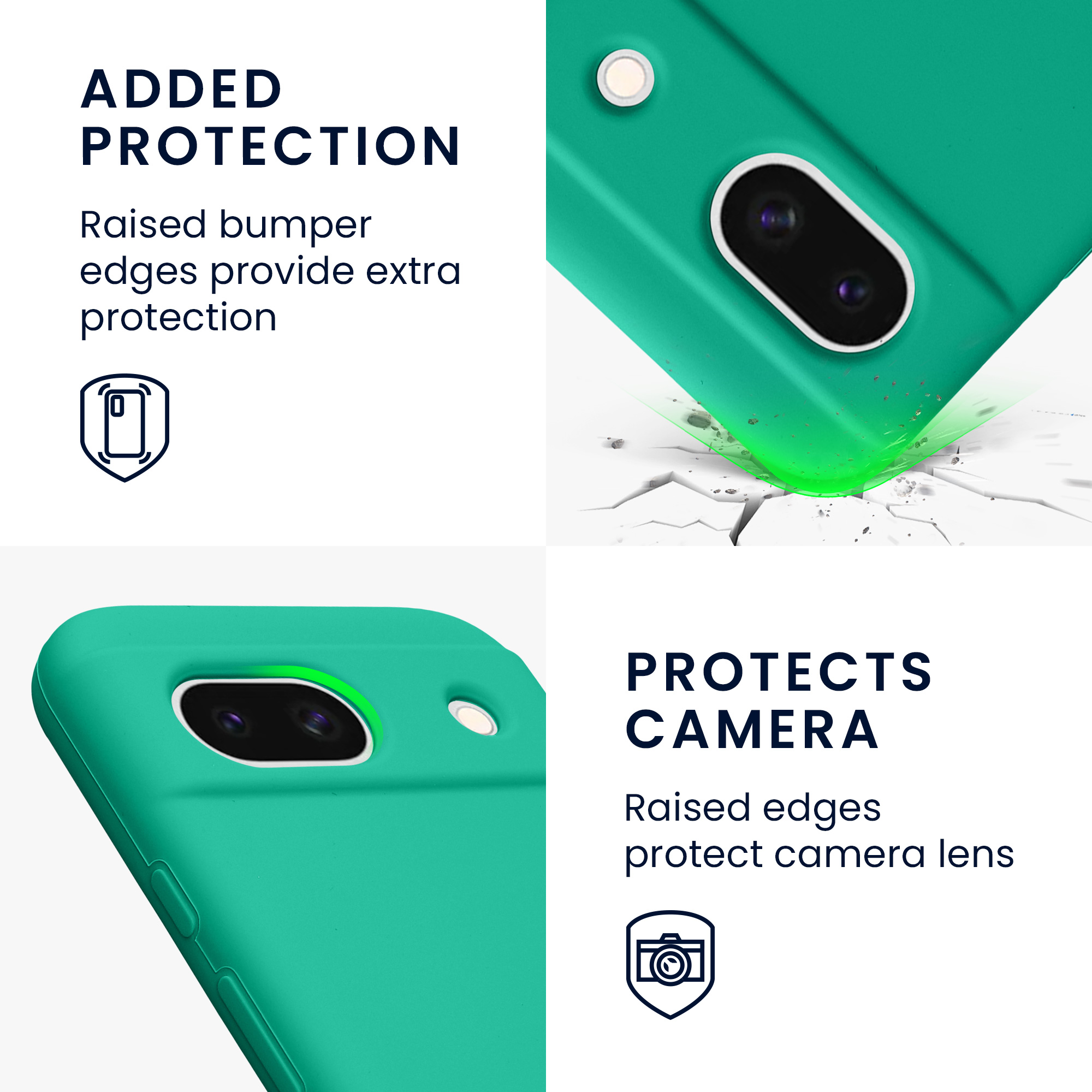 Silikonový kryt kwmobile pro Google Pixel 8a - Emerald Green