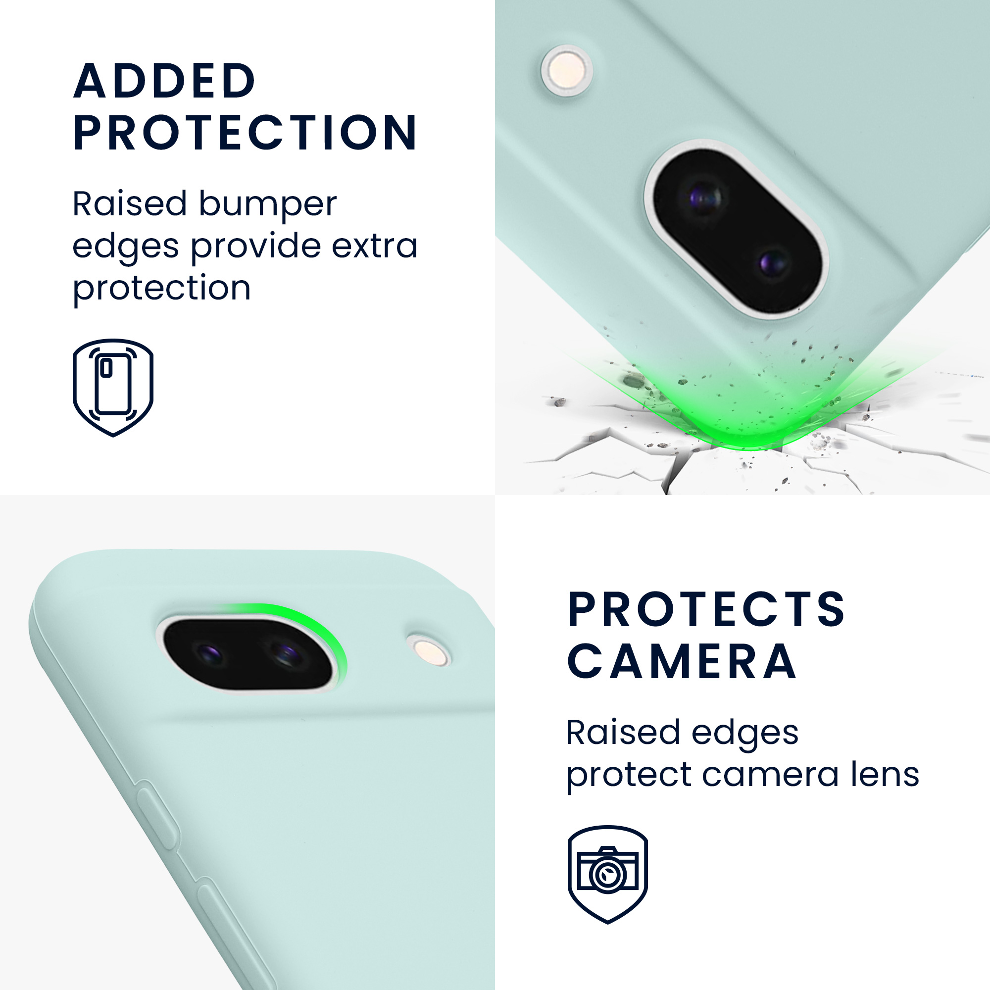 Silikonový kryt kwmobile pro Google Pixel 8a - Mint Matte