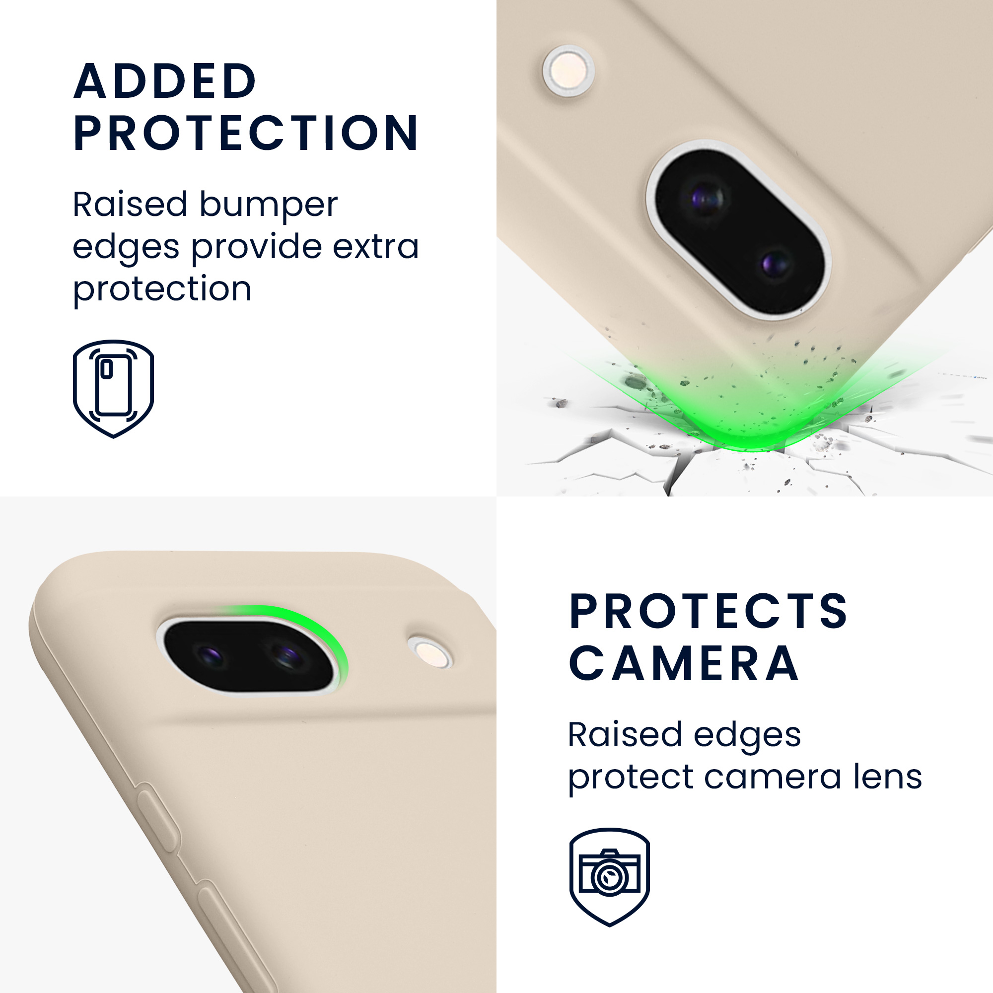 Silikonový kryt kwmobile pro Google Pixel 8a - Cream Matte
