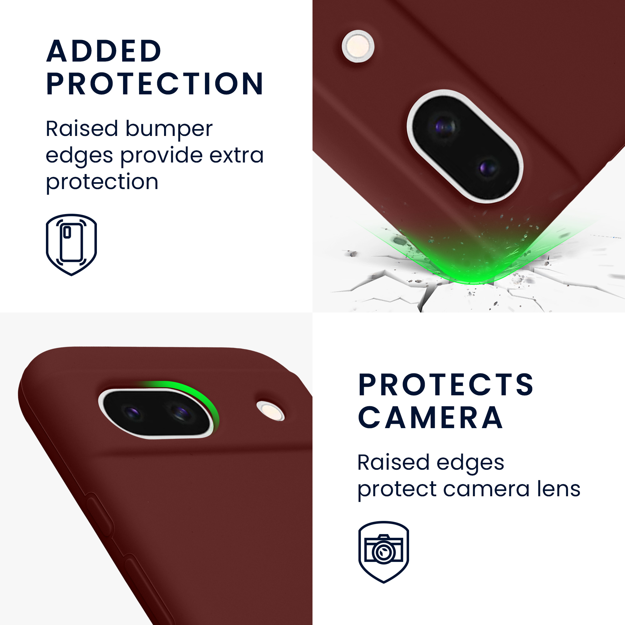 Silikonový kryt kwmobile pro Google Pixel 8a - Tawny Red