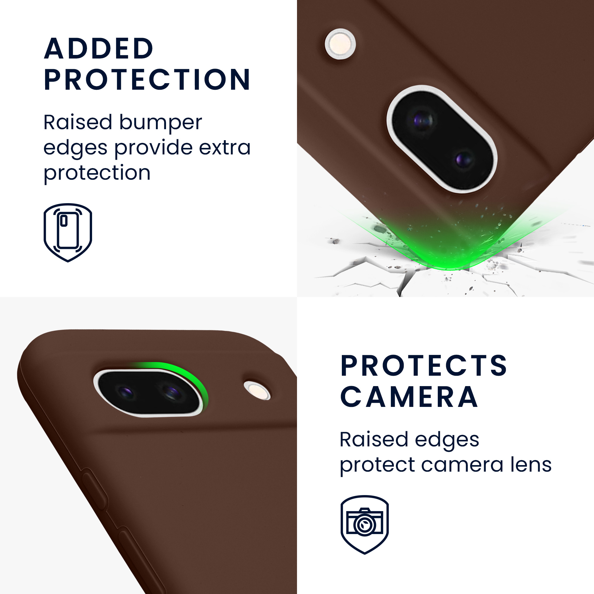 Silikonový kryt kwmobile pro Google Pixel 8a - Chocolate