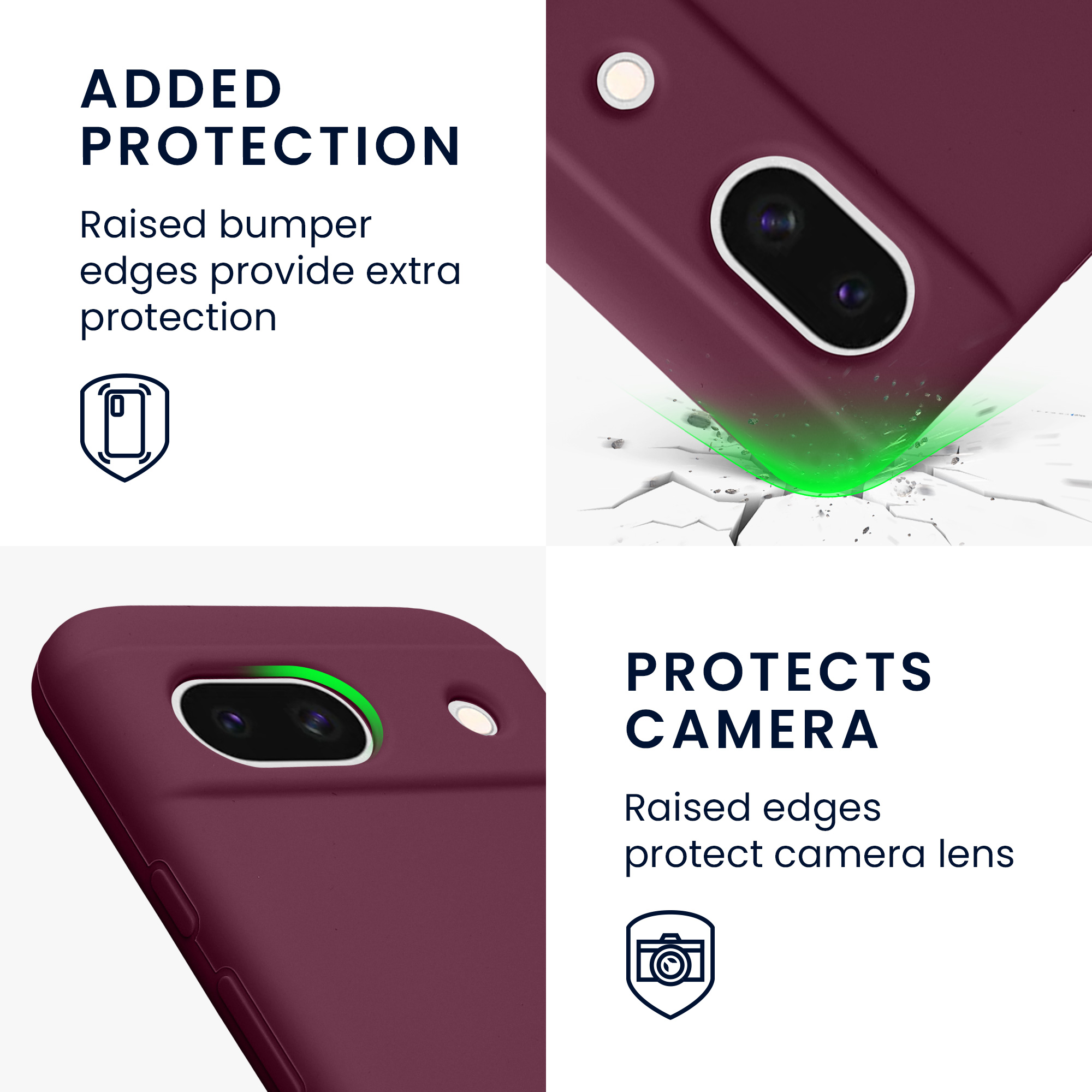 Silikonový kryt kwmobile pro Google Pixel 8a - purpurové Magenta