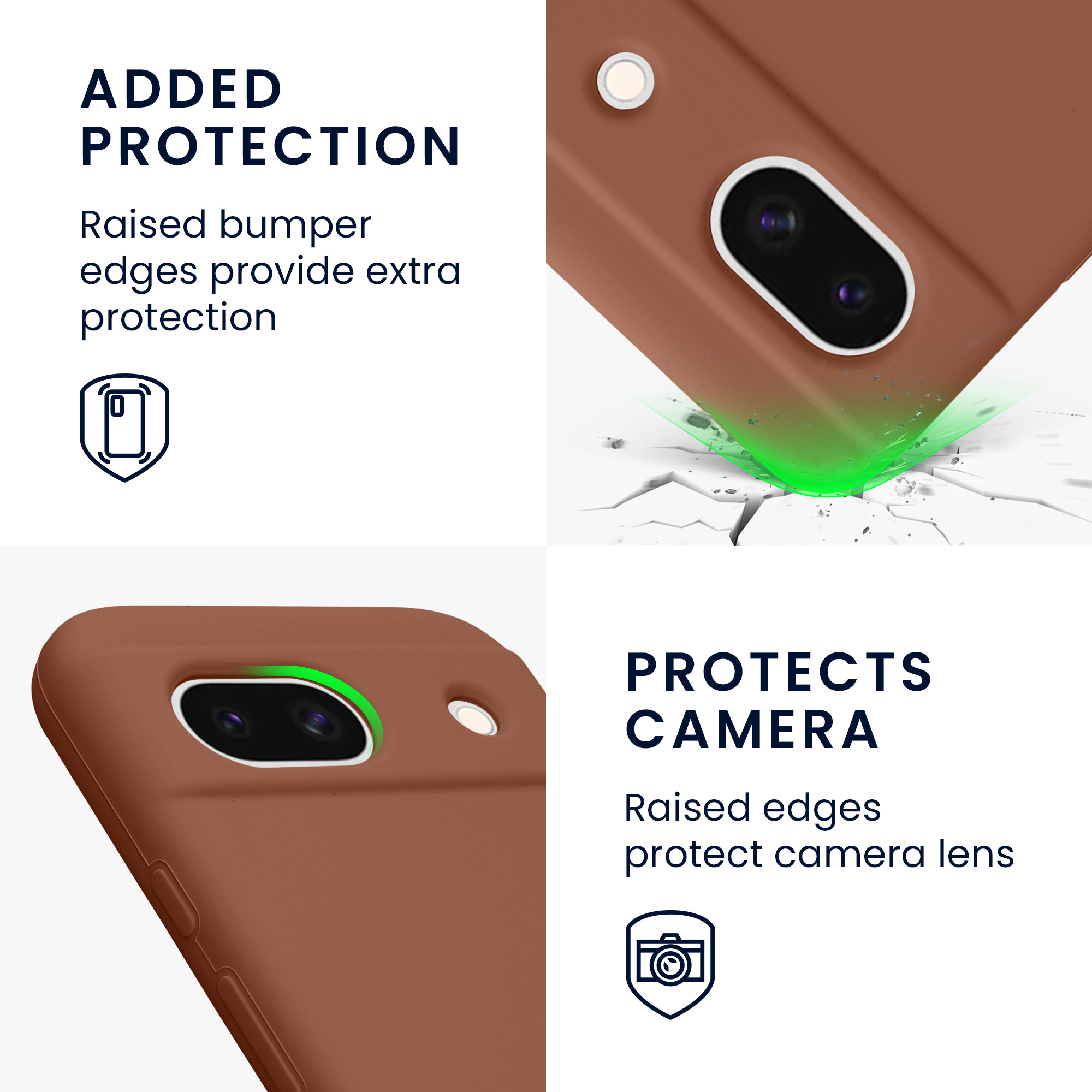 Silikonový kryt kwmobile pro Google Pixel 8a - Mocha