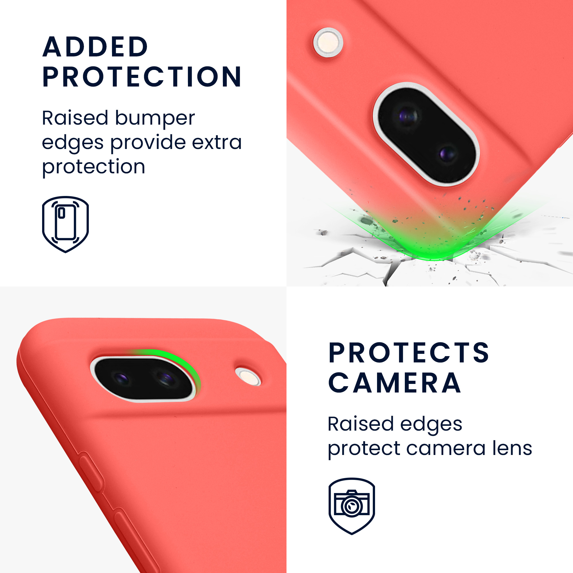 Kryt na mobil kwmobile pro Google Pixel 8a - neonově korálová