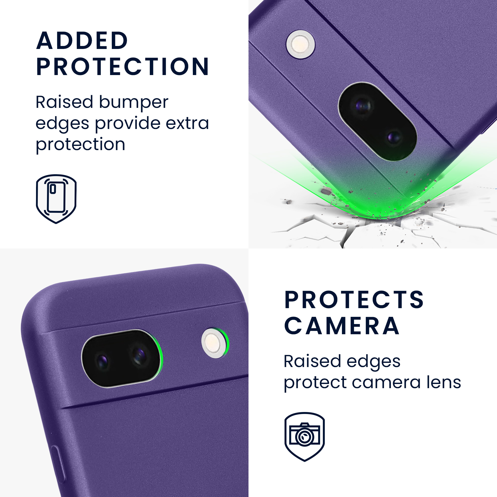 Metalický TPU kryt pro Google Pixel 8a kwmobile ‑ metalická modrofialová