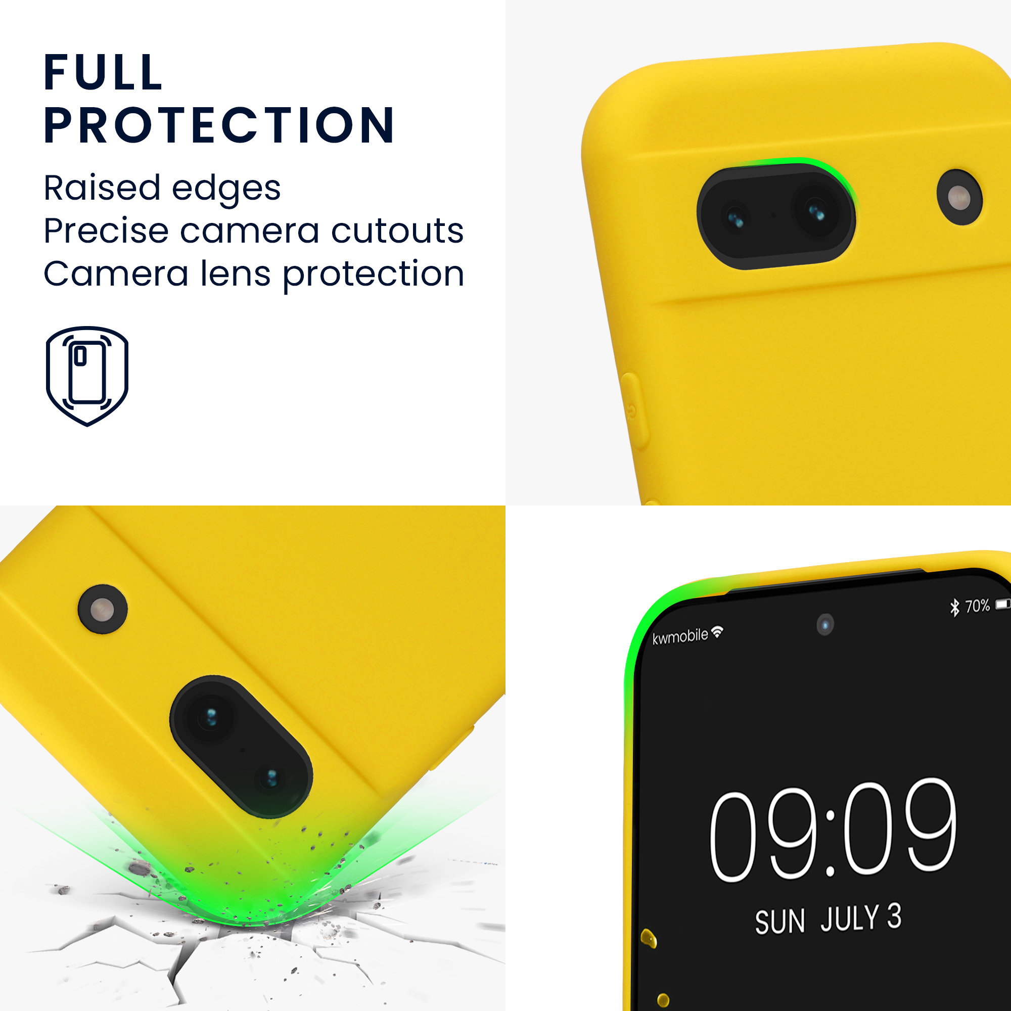Silikonový kryt Google Pixel 8a kwmobile Radiant Yellow