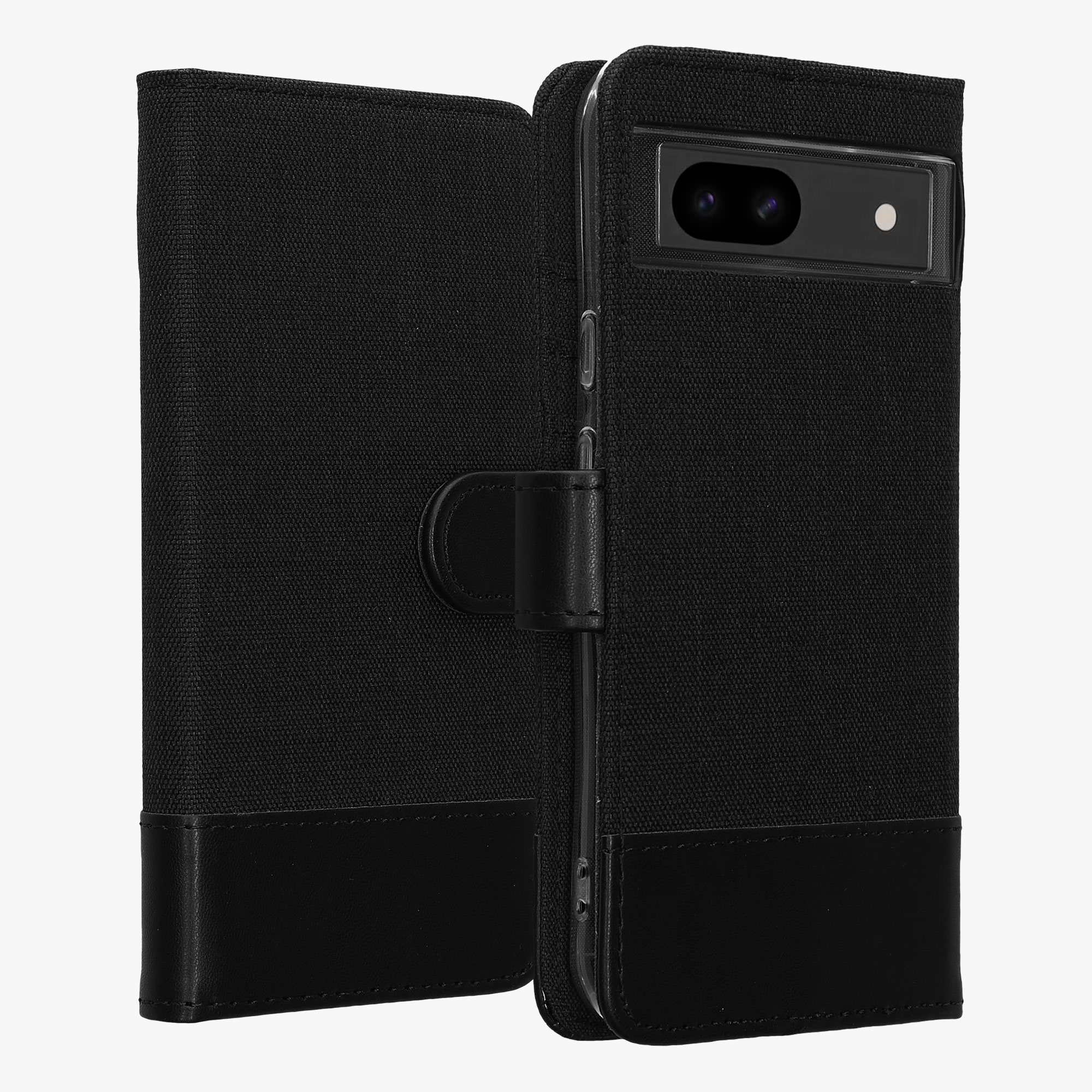 Peněženkové pouzdro pro Google Pixel 8a kwmobile z eko kůže - antracitová / černá