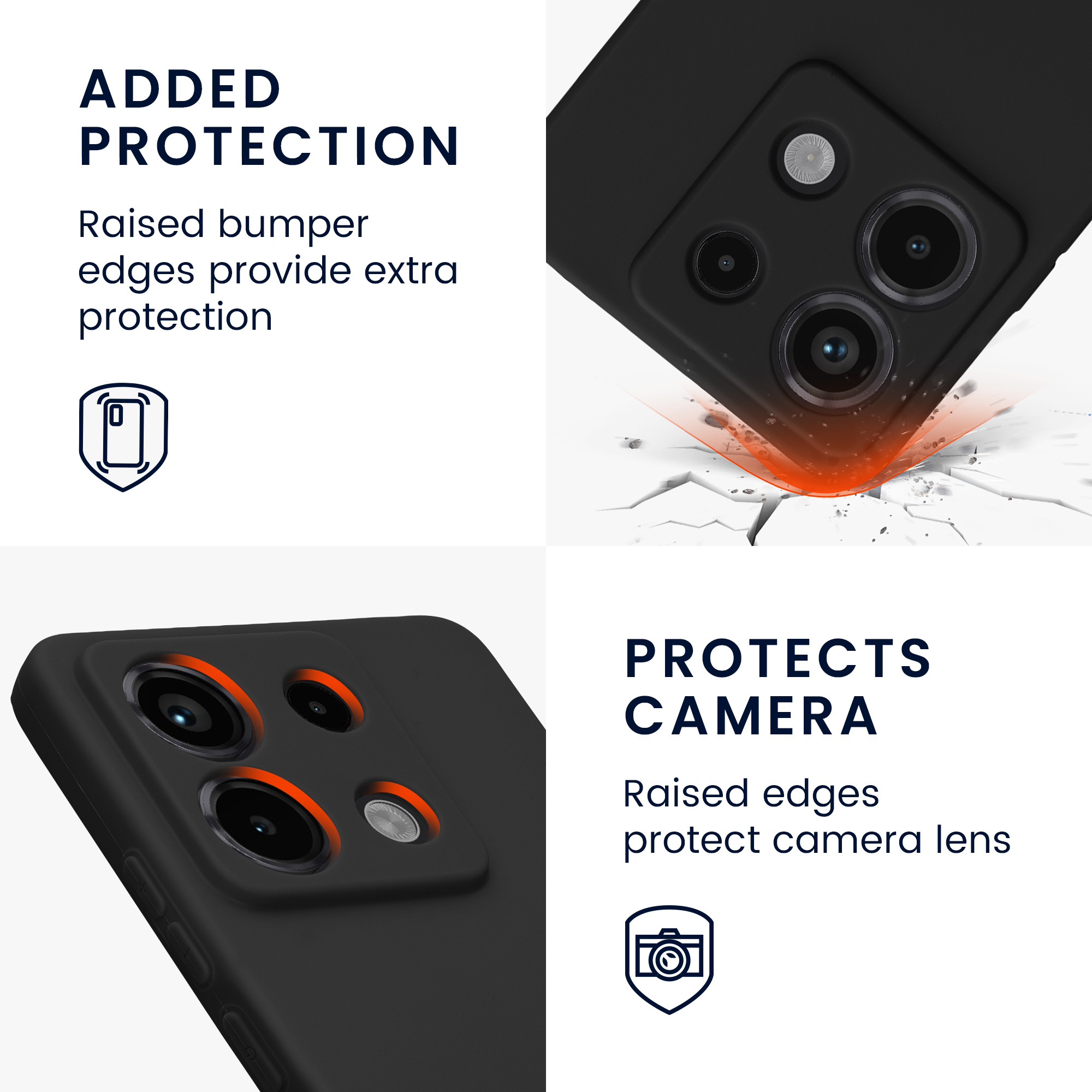 Kryt Xiaomi Redmi Note 13 Pro 5G silikonový TPU černá matná kwmobile