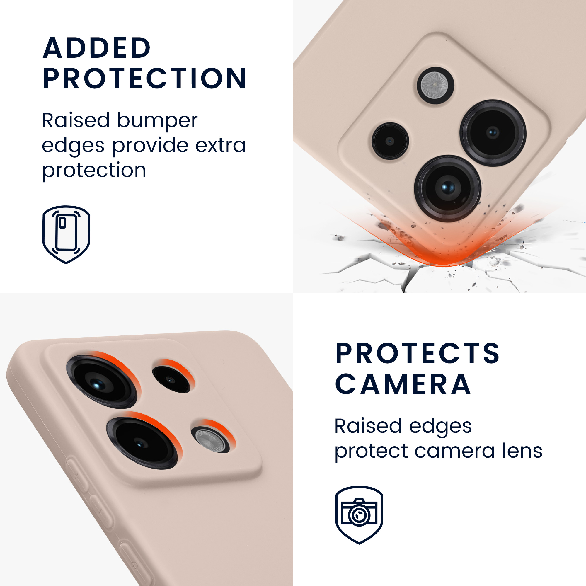 Kryt Xiaomi Redmi Note 13 Pro 5G silikonový TPU kokosová - vícebarevná kwmobile